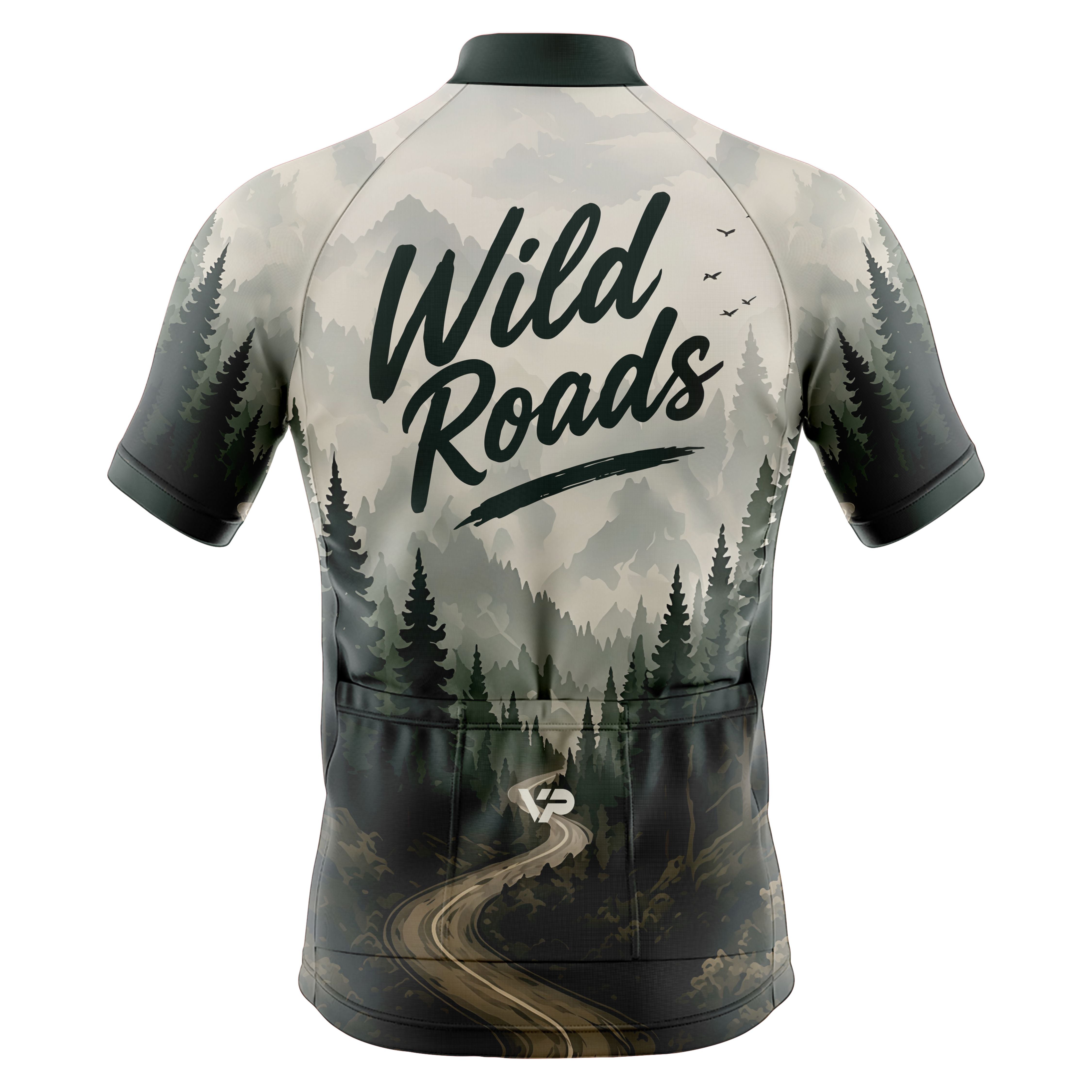 Schwarzes Radsporttrikot VP1