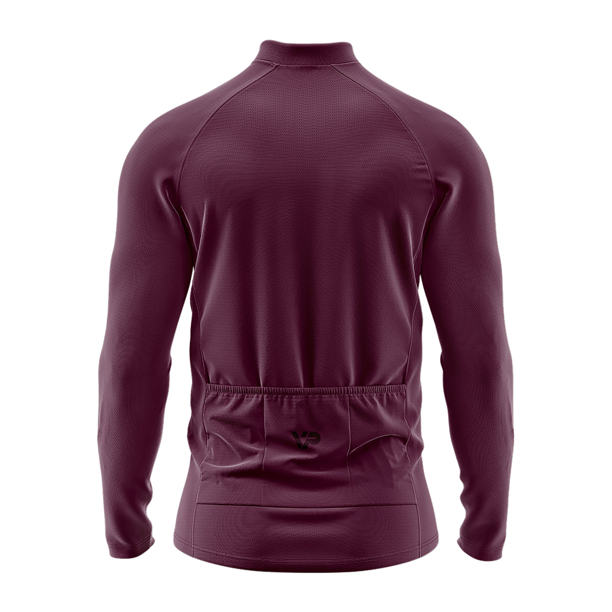 Burgundy Long Sleeve Cycling Jersey