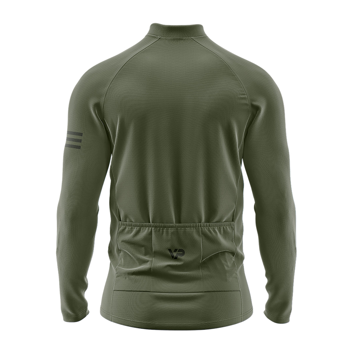 Olive Green Long Sleeve Cycling Jersey
