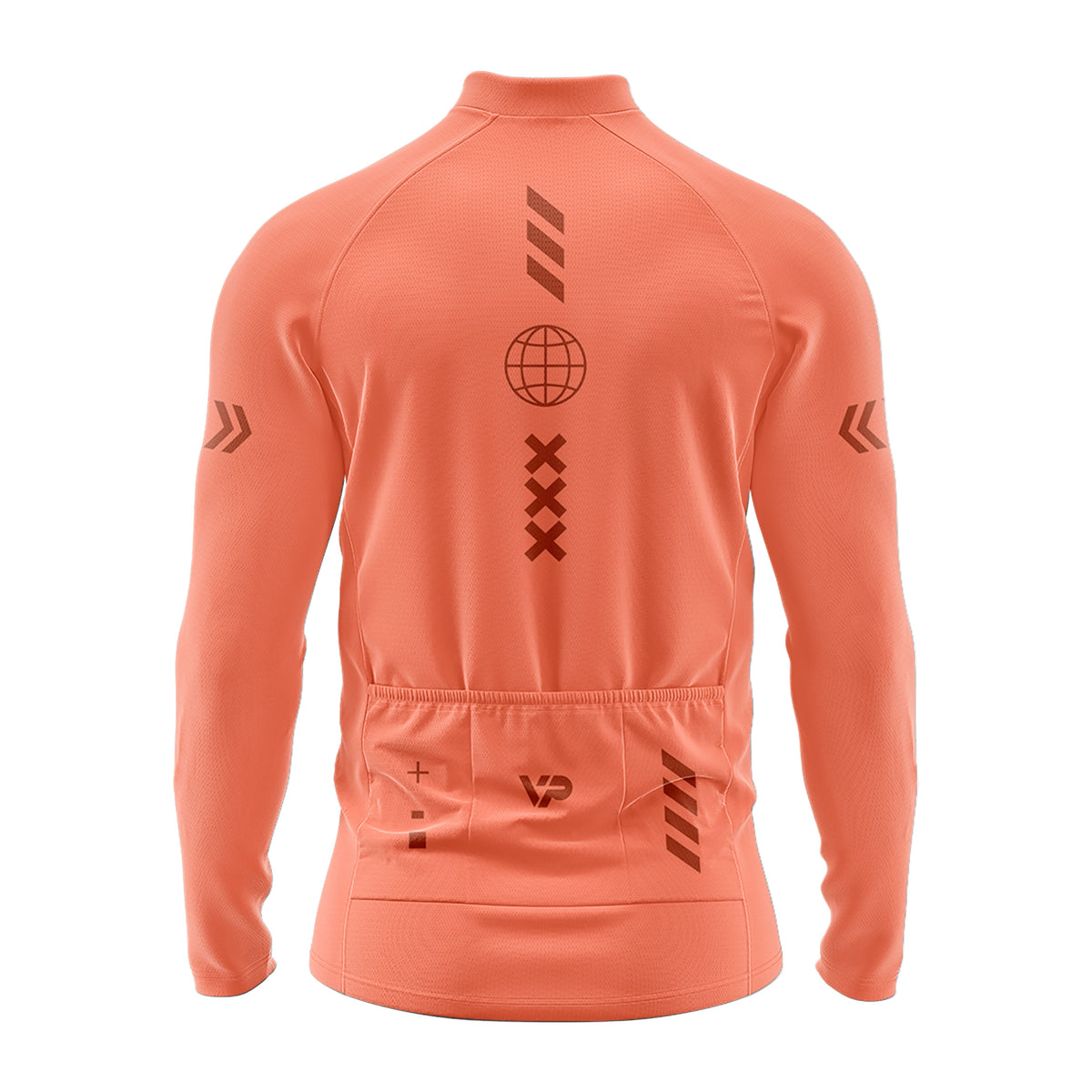 Schwarzes Langarm -Radsporttrikot