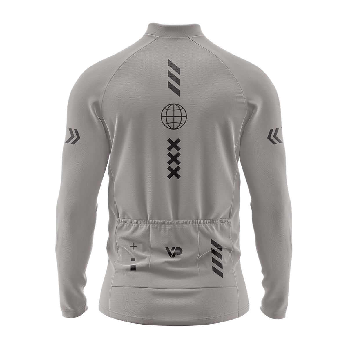 Schwarzes Langarm -Radsporttrikot