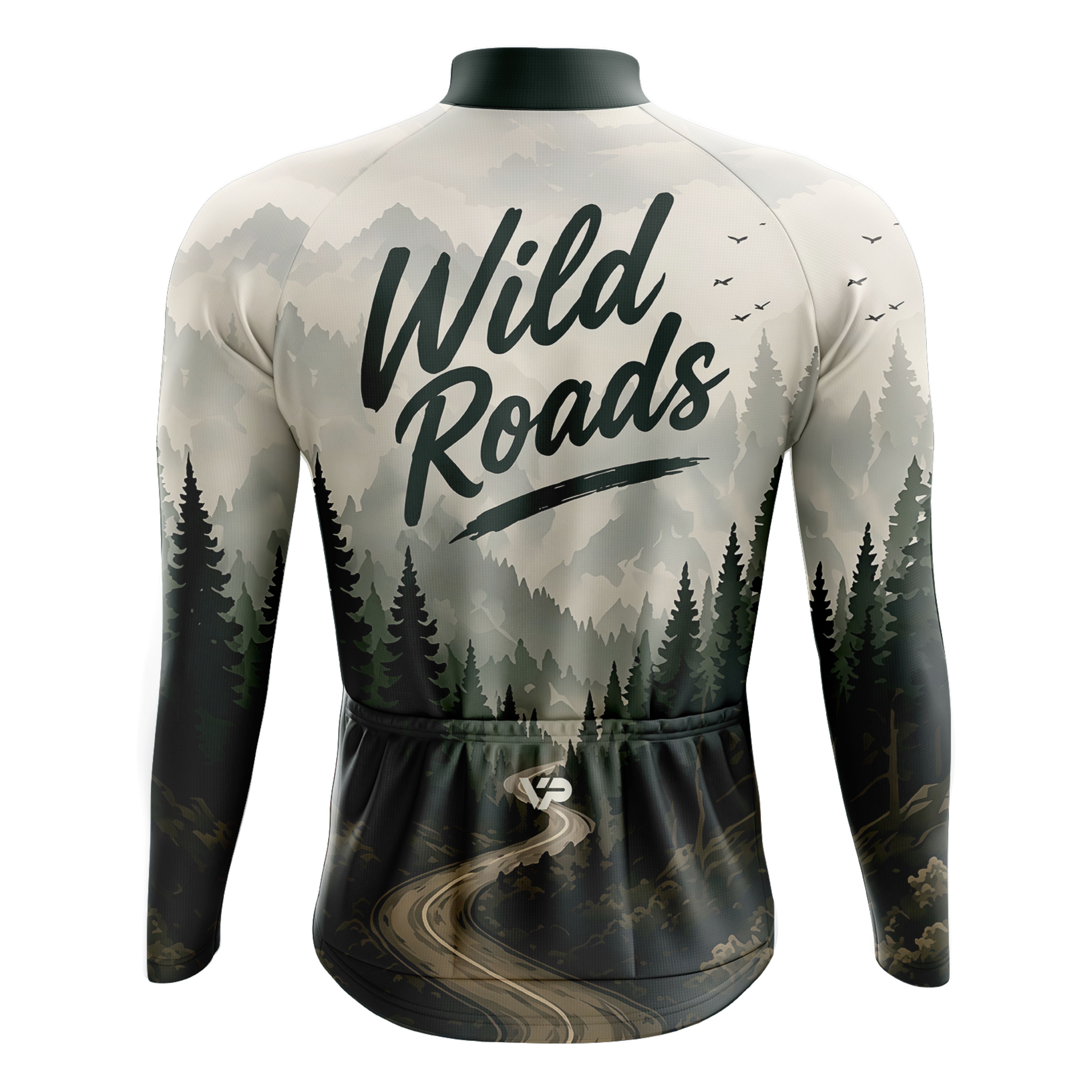Schwarzes Langarm -Radsporttrikot
