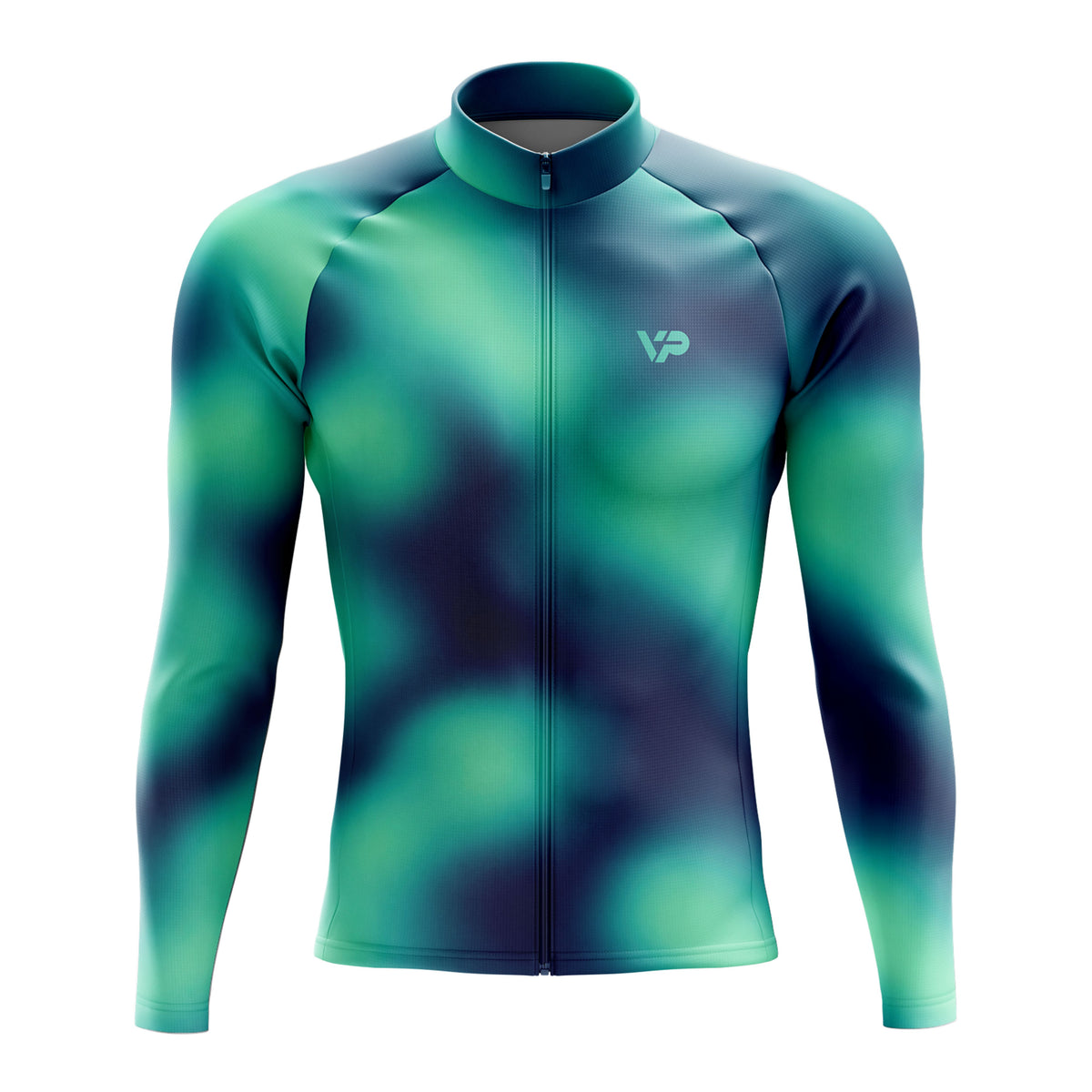Teal Long Sleeve Cycling Jersey