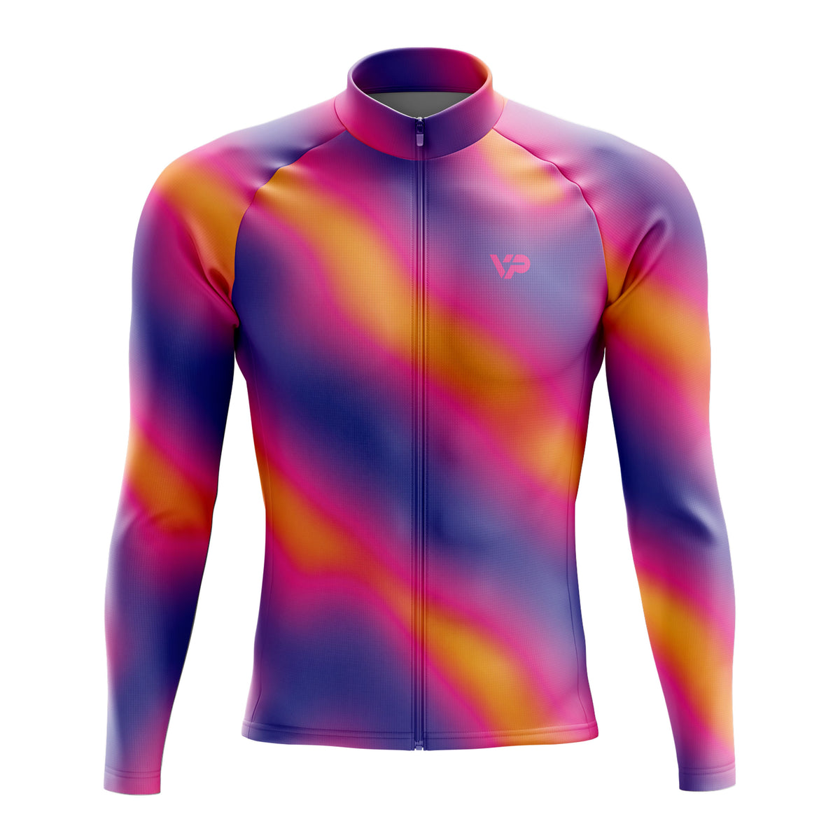 Purple Long Sleeve Cycling Jersey