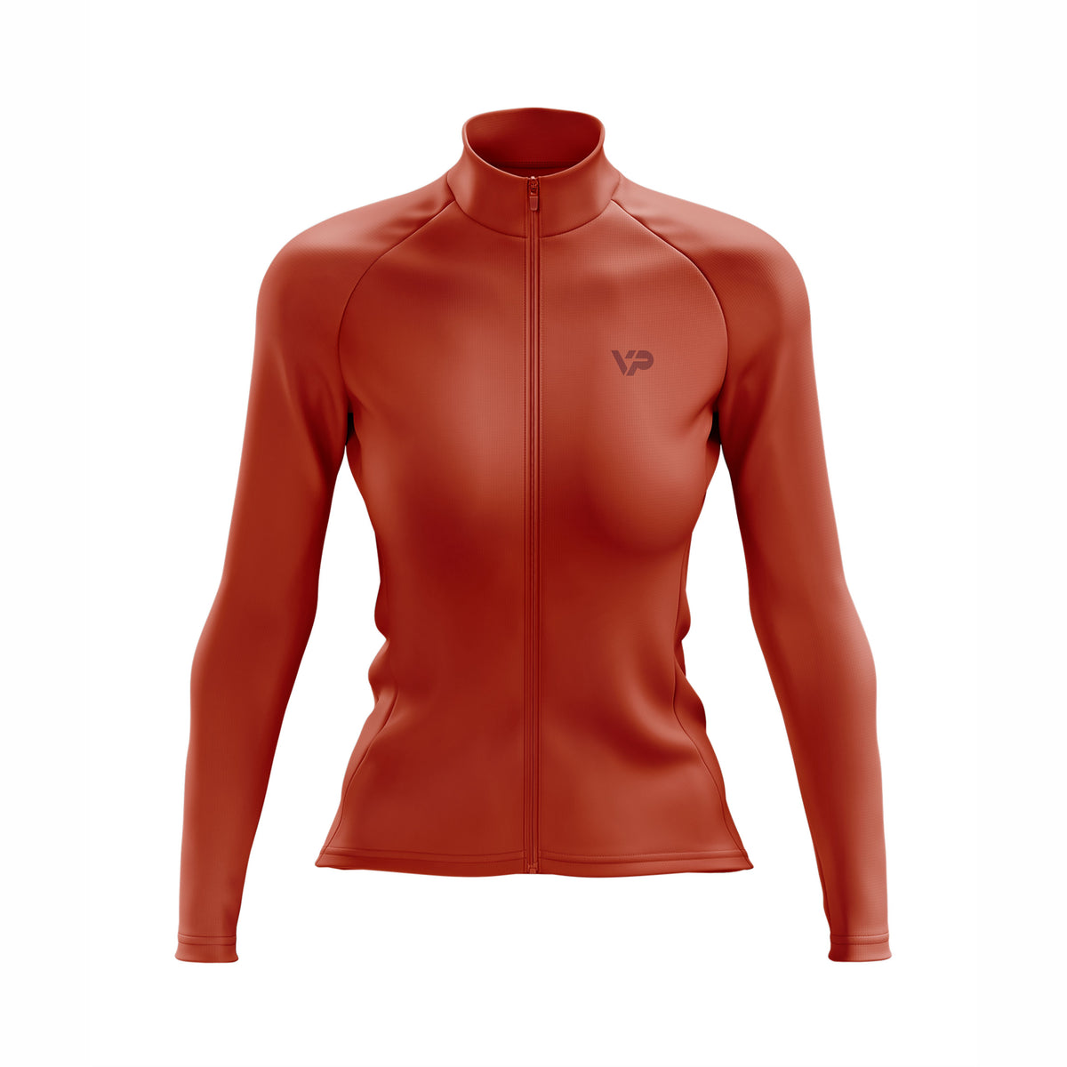 Orange -Gradient Langarm -Radsport -Trikot