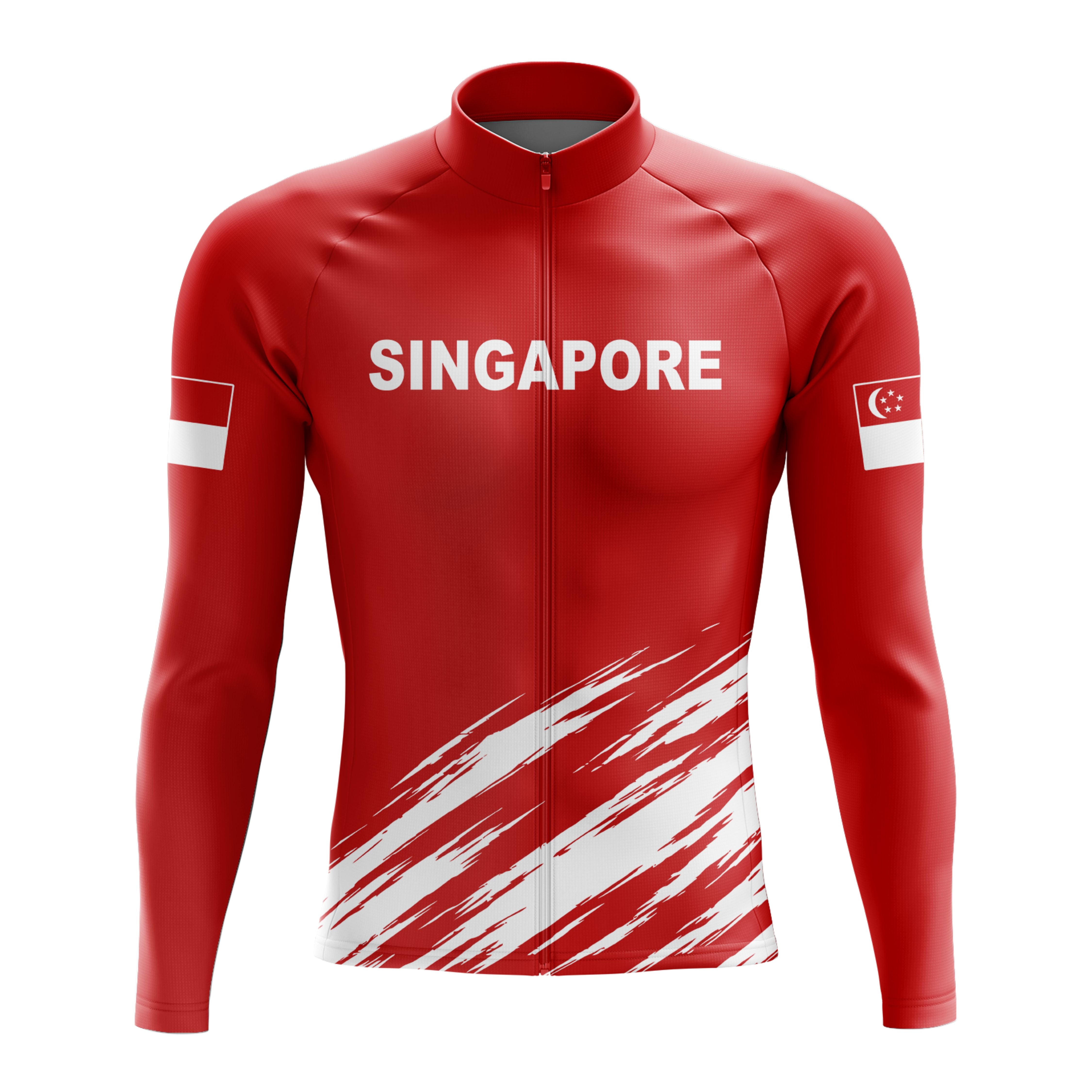 Schwarzes Langarm -Radsporttrikot