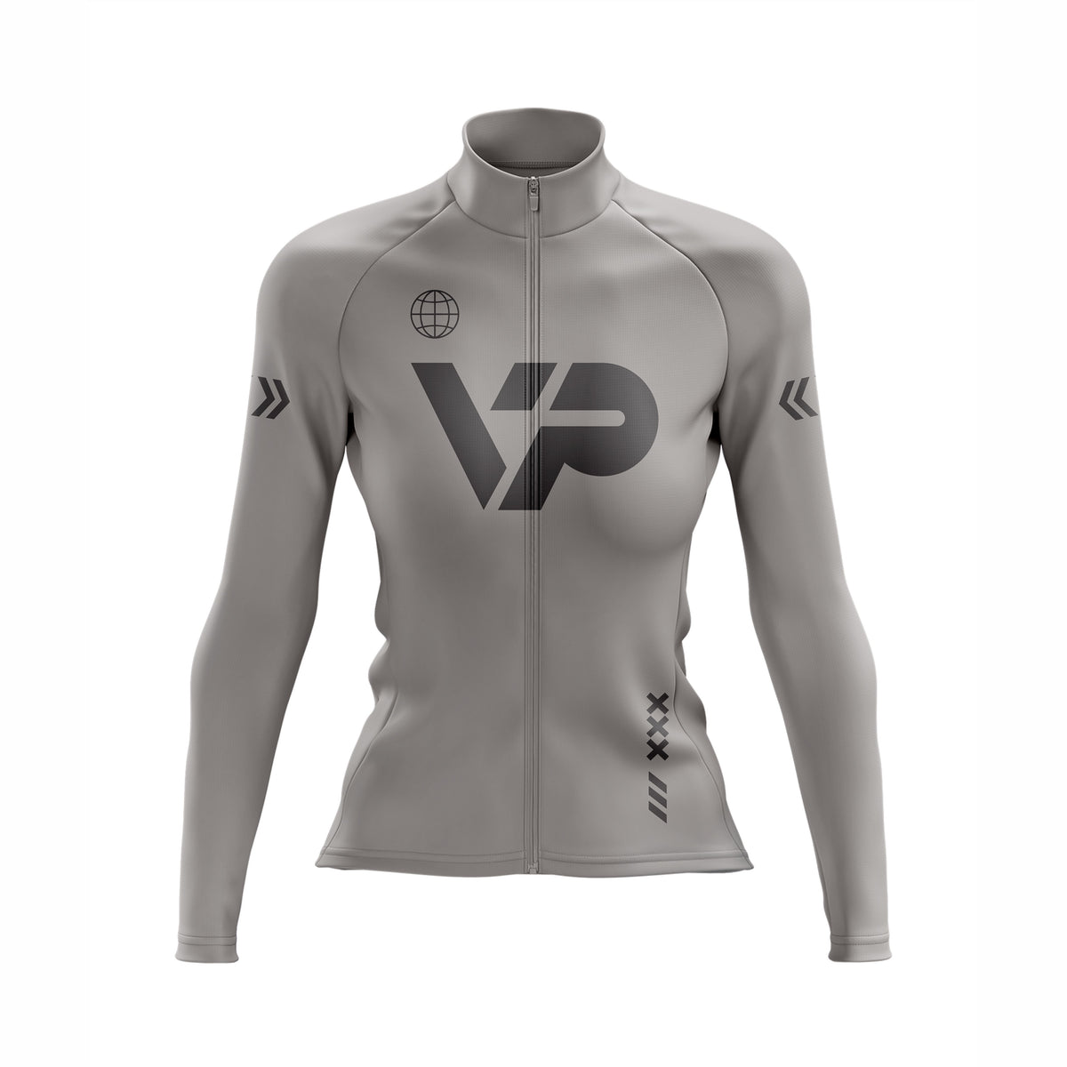 Orange -Gradient Langarm -Radsport -Trikot