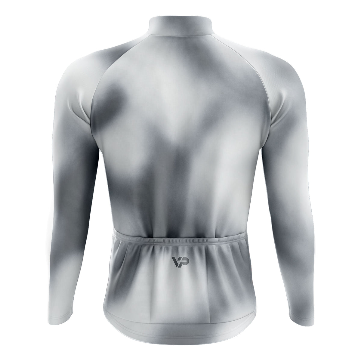 Grey Gradient Long Sleeve Cycling Jersey