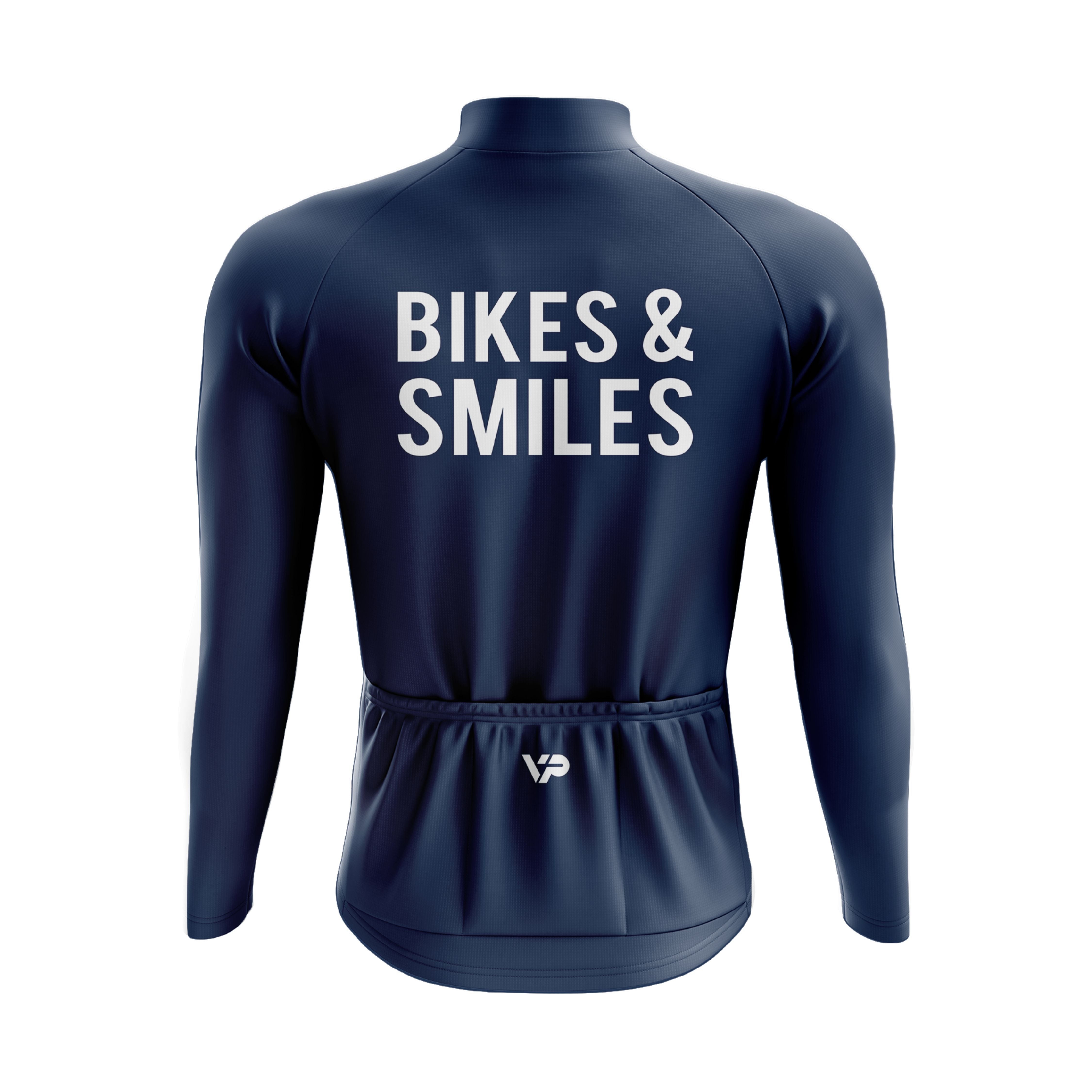 Schwarzes Langarm -Radsporttrikot
