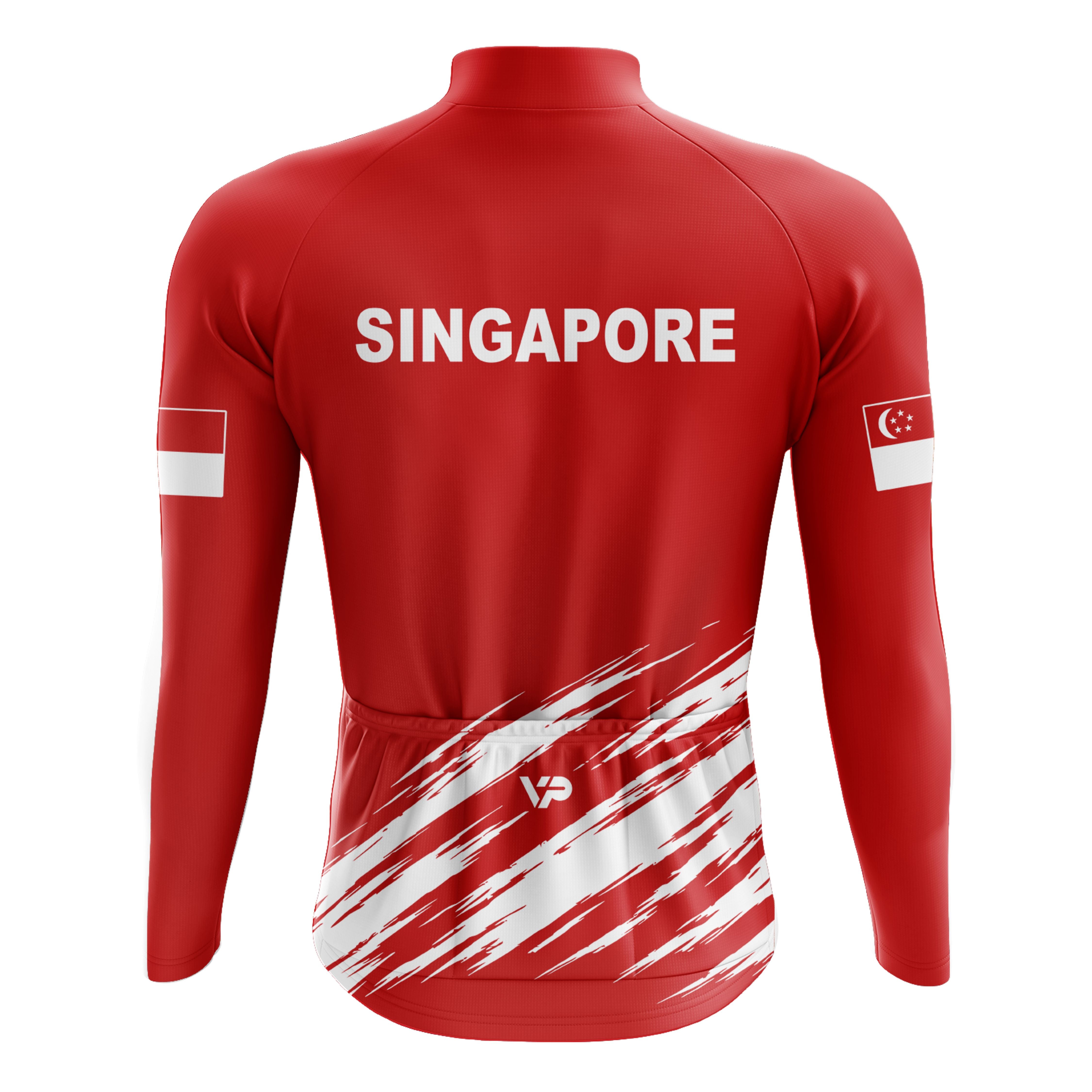Schwarzes Langarm -Radsporttrikot