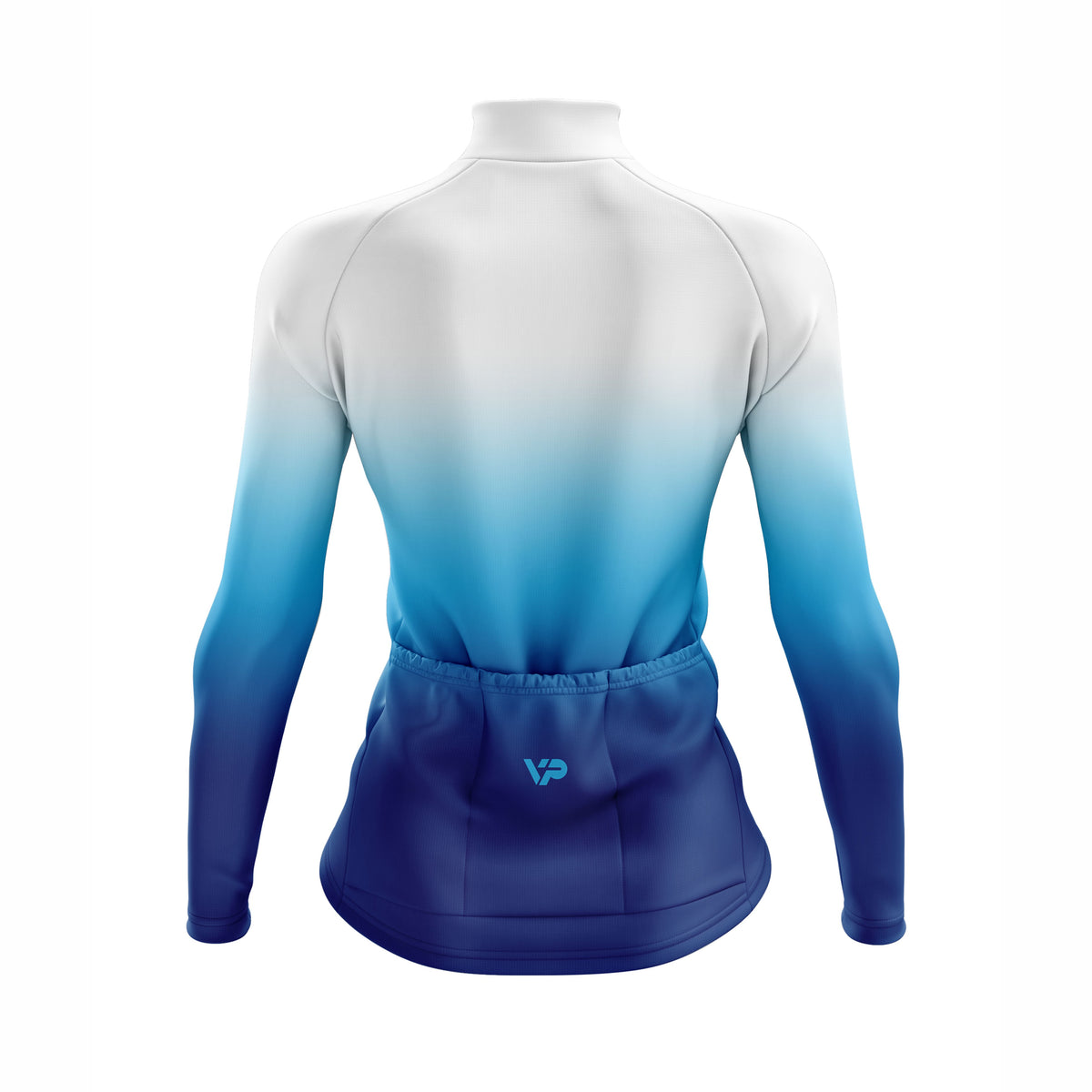 Orange -Gradient Langarm -Radsport -Trikot