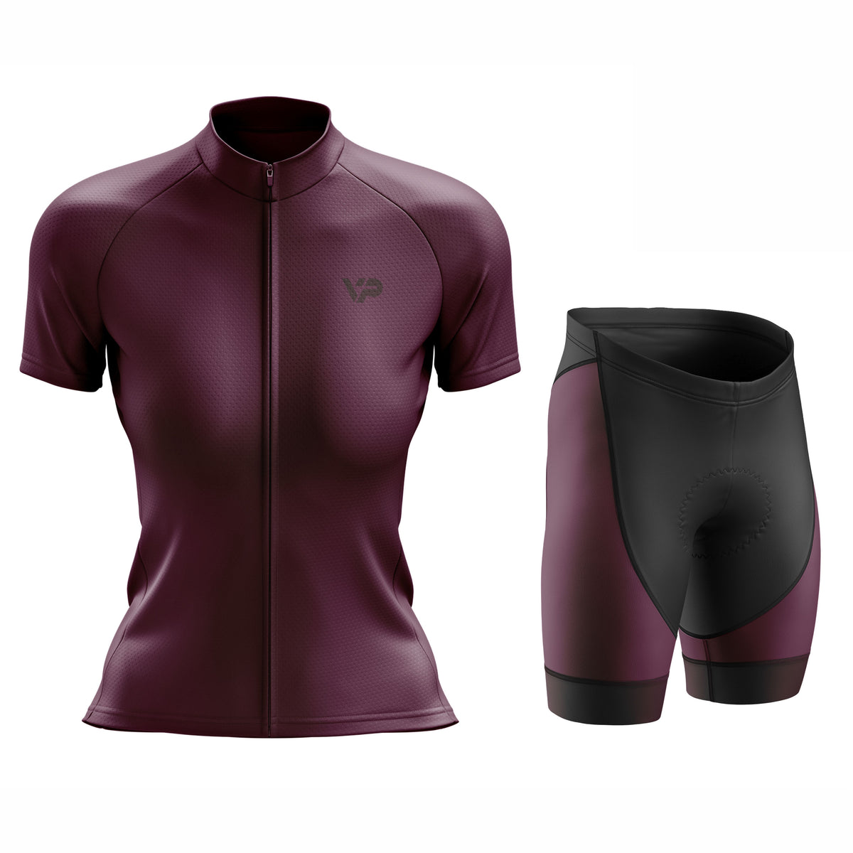 Women's Burgundy Cycling Kit