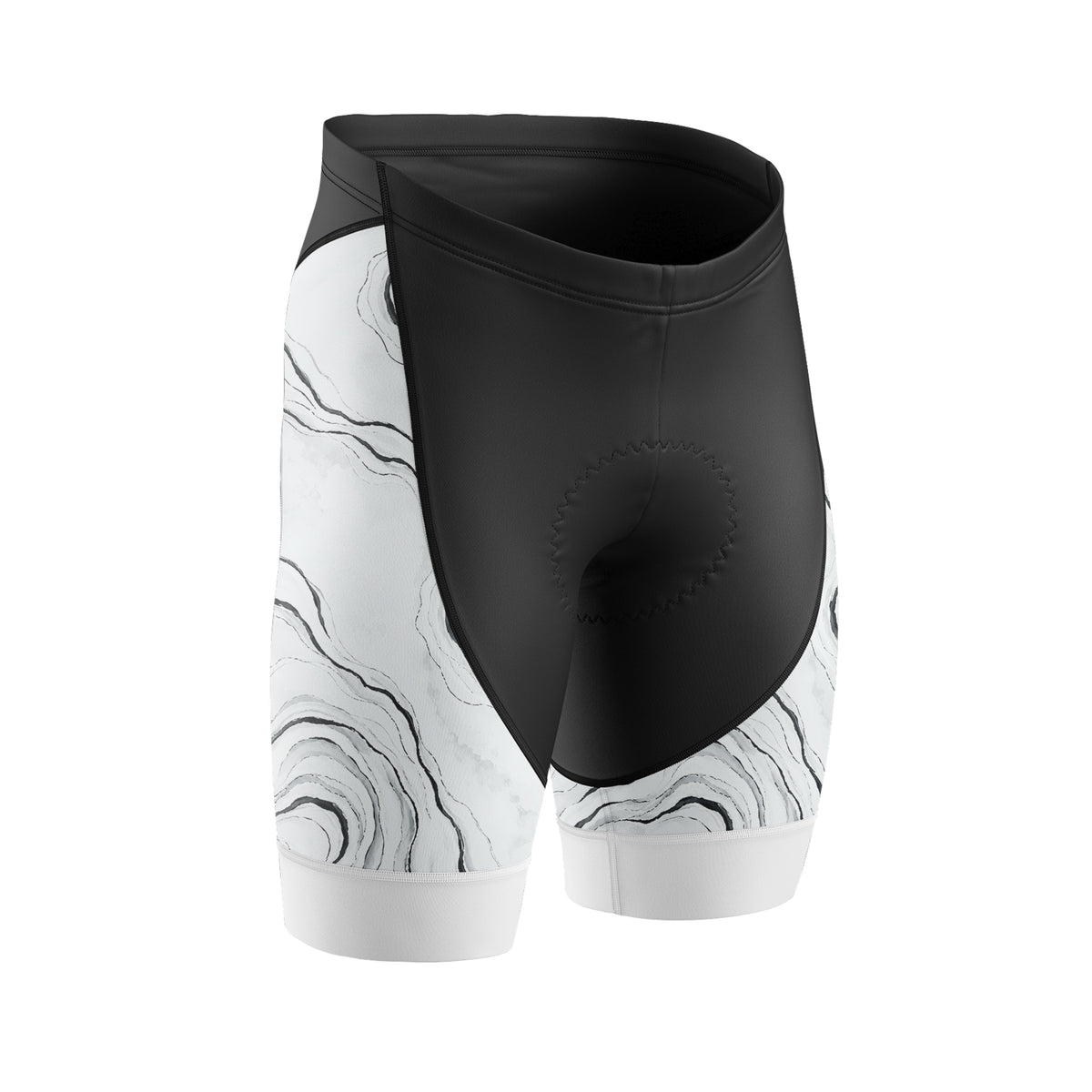 Women's White Waves Cycling Shorts