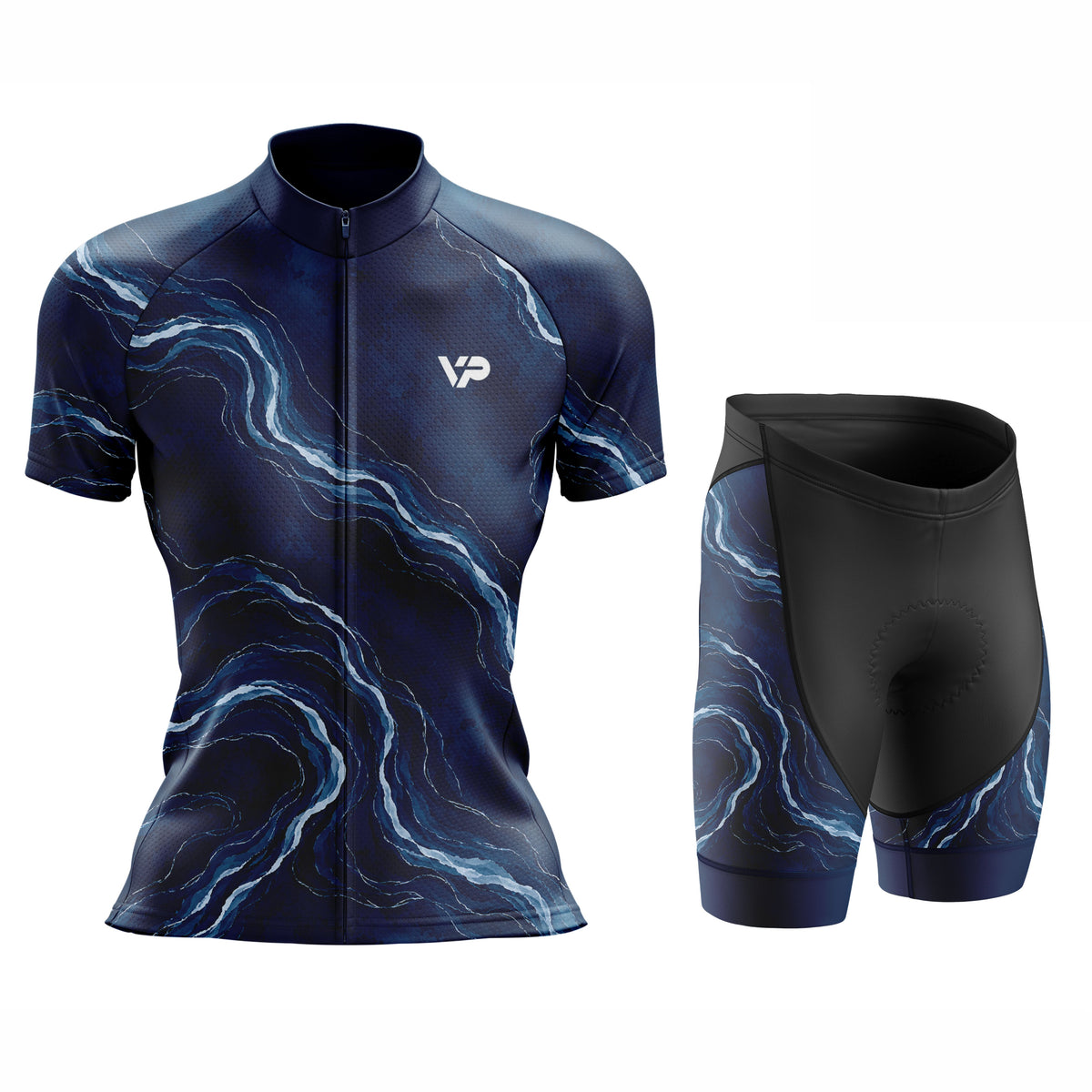 Women's Blue Waves Cycling Kit
