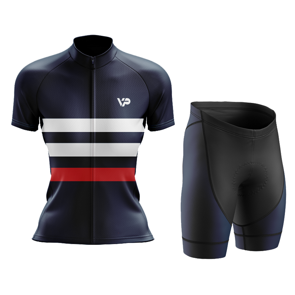 Women's Blue Lines Cycling Kit