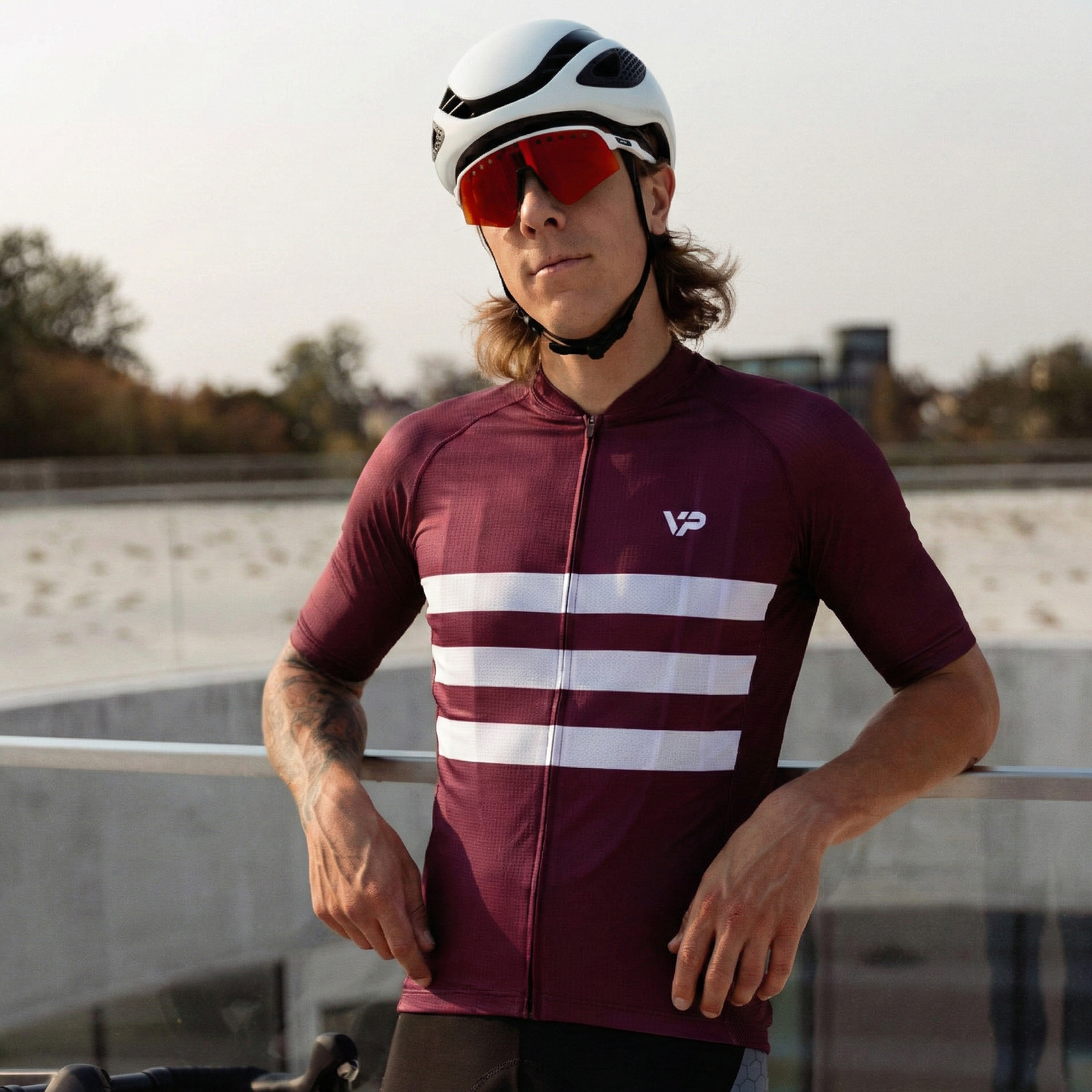Burgundy Cycling Jersey