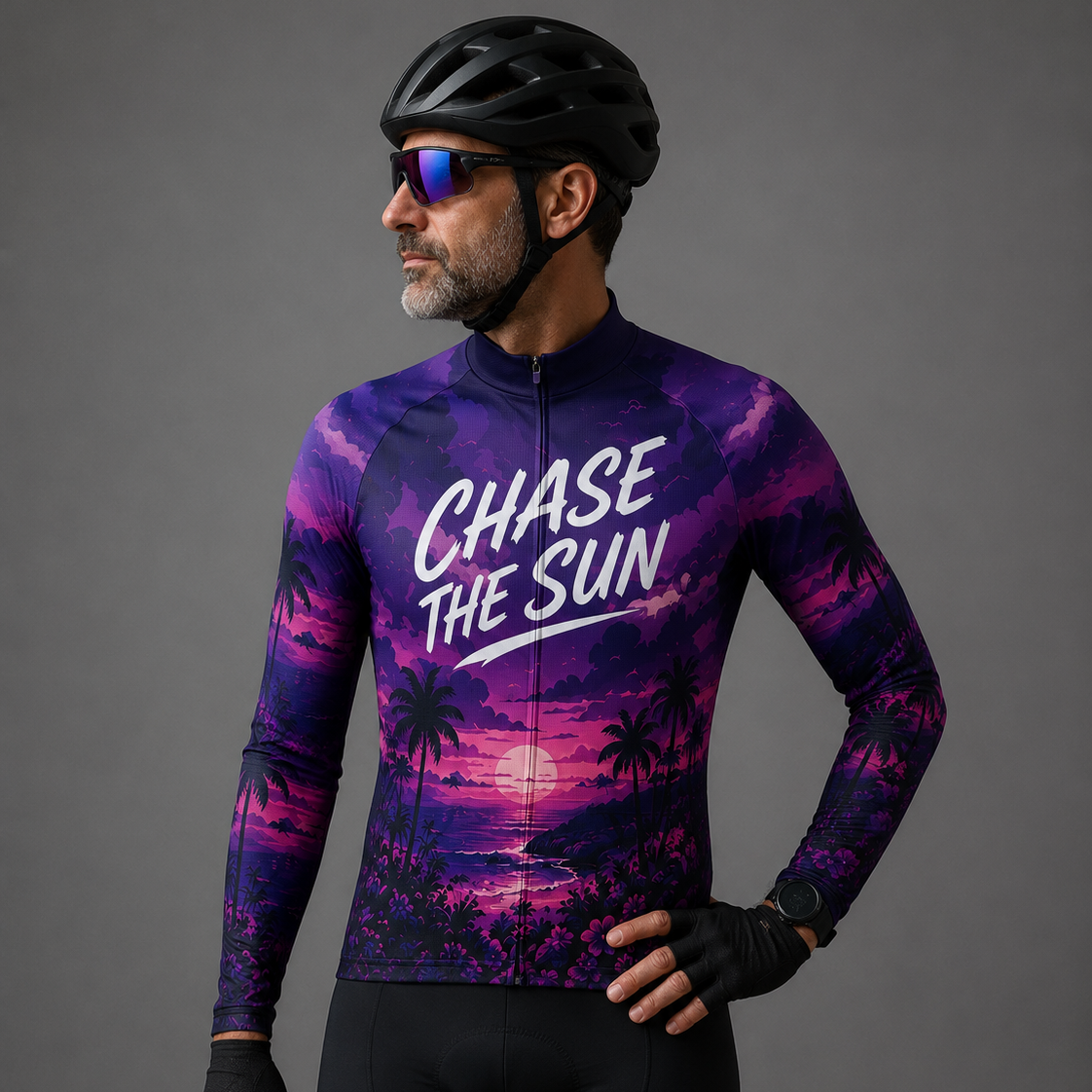 Chase The Sun Long Sleeve Cycling Jersey