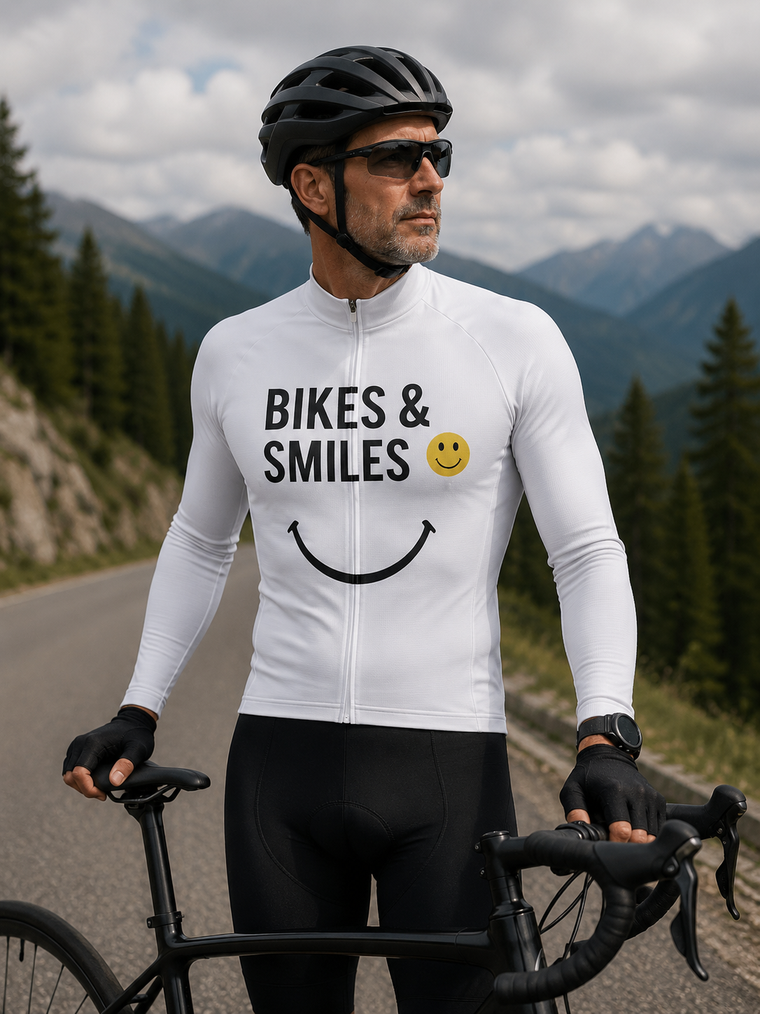 Rides & Smiles Long Sleeve Cycling Jersey