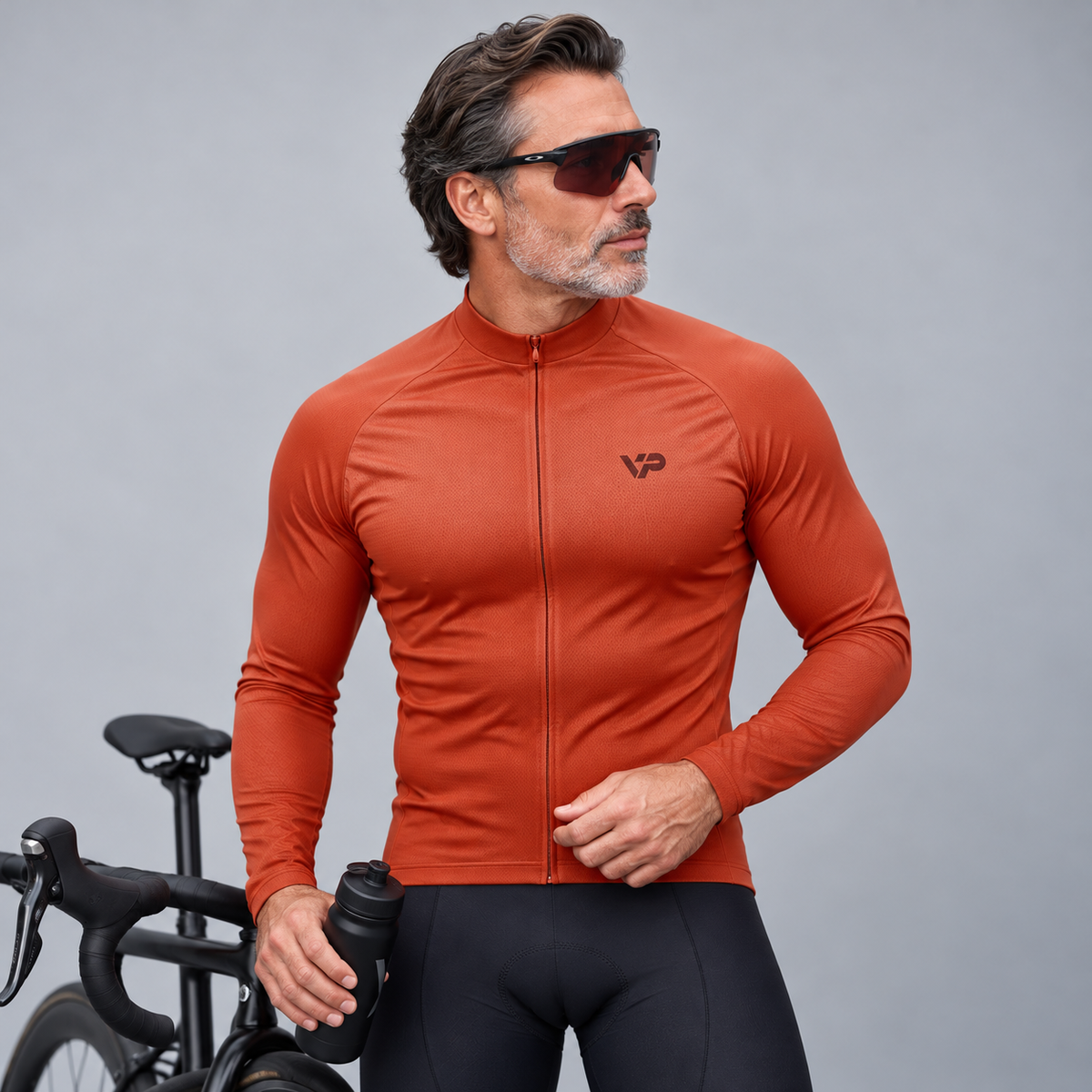 Terracotta Long Sleeve Cycling Jersey