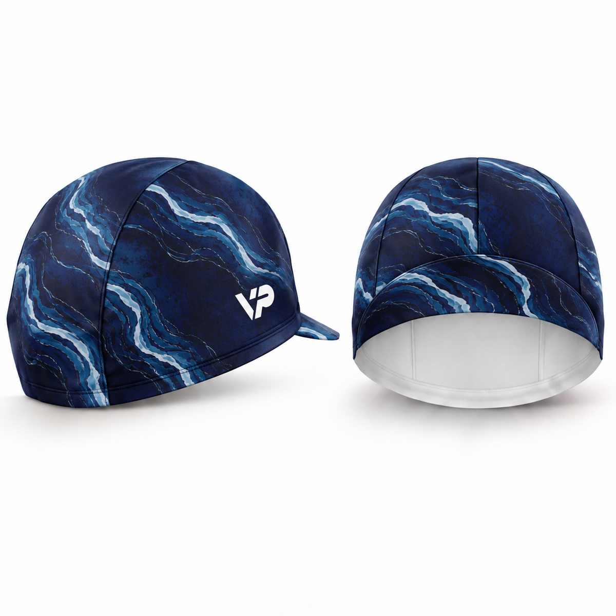 Cycling Cap Quick Dry - Blue Waves