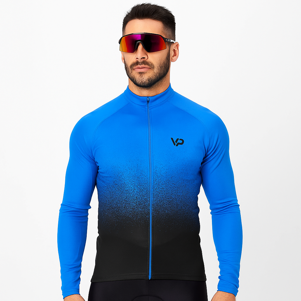 Grey Stripes Winter Cycling Jacket Thermo Fleece