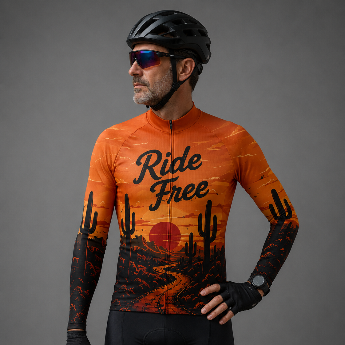 Ride Free Long Sleeve Cycling Jersey