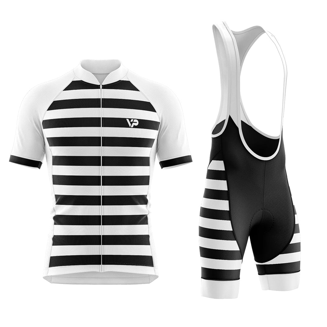 White Stripes Cycling Kit