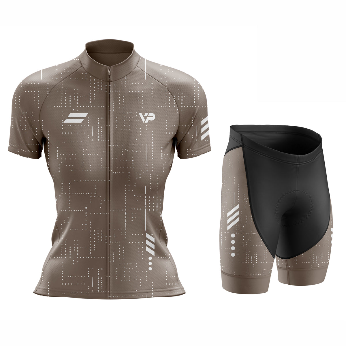 Women's Mocha Brown Cycling Kit