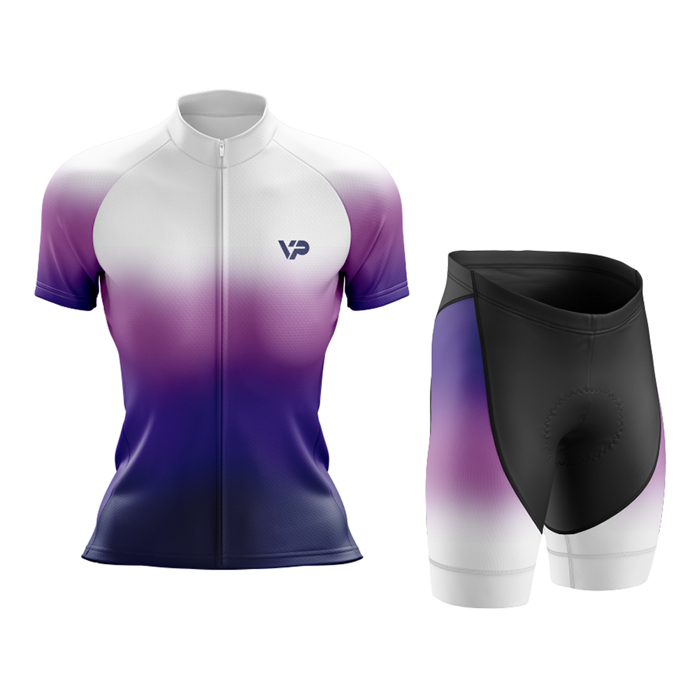 Women's Purple Gradient Cycling Kit