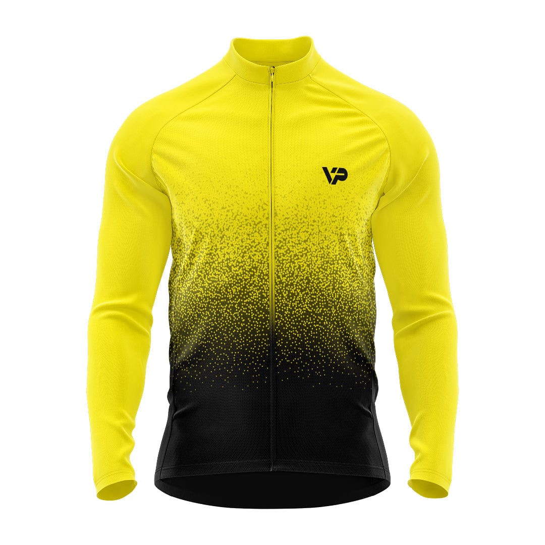 Yellow Gradient Long Sleeve Cycling Jersey