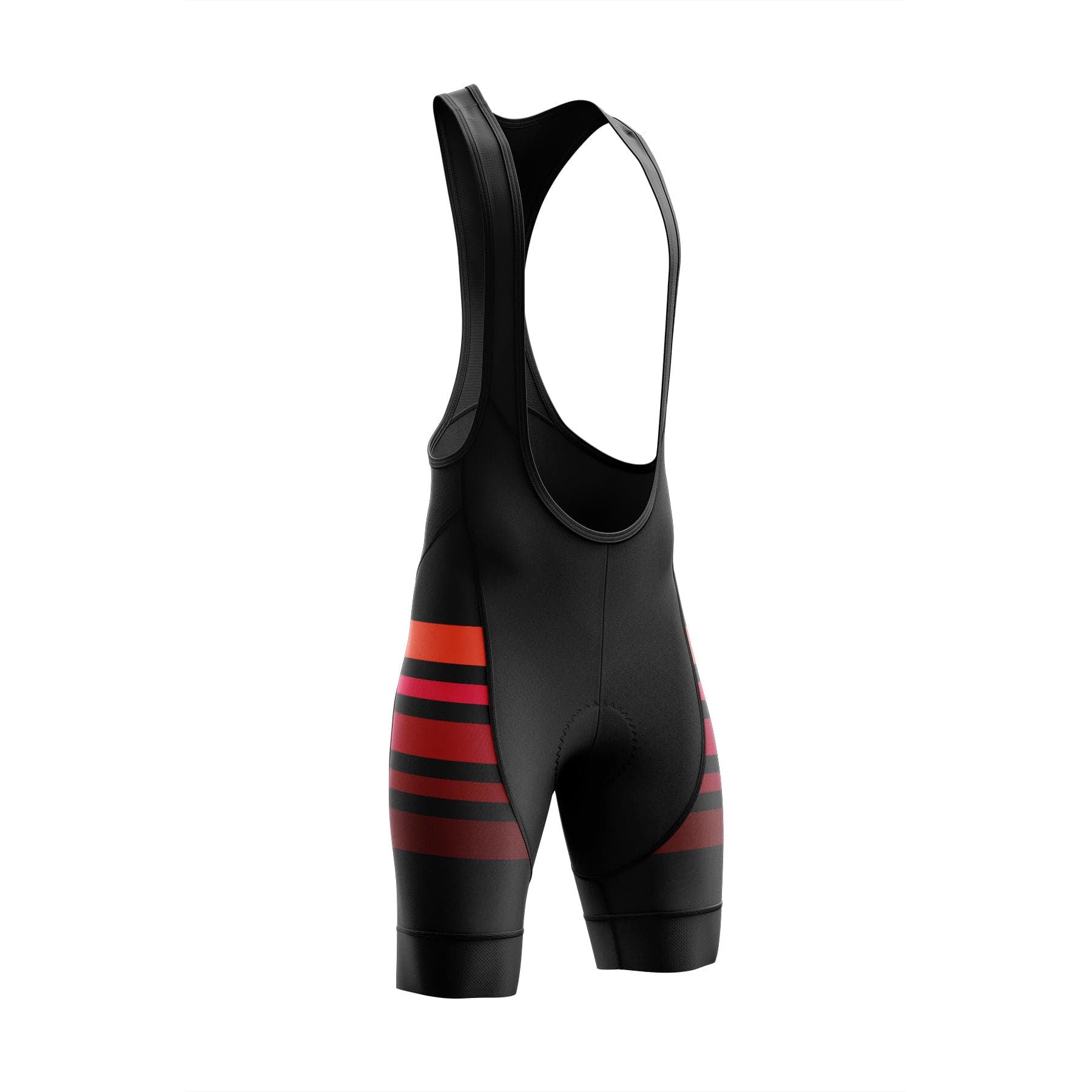 Black Cycling Bib Shorts VP2 Red Lines Victory Peak Cycling