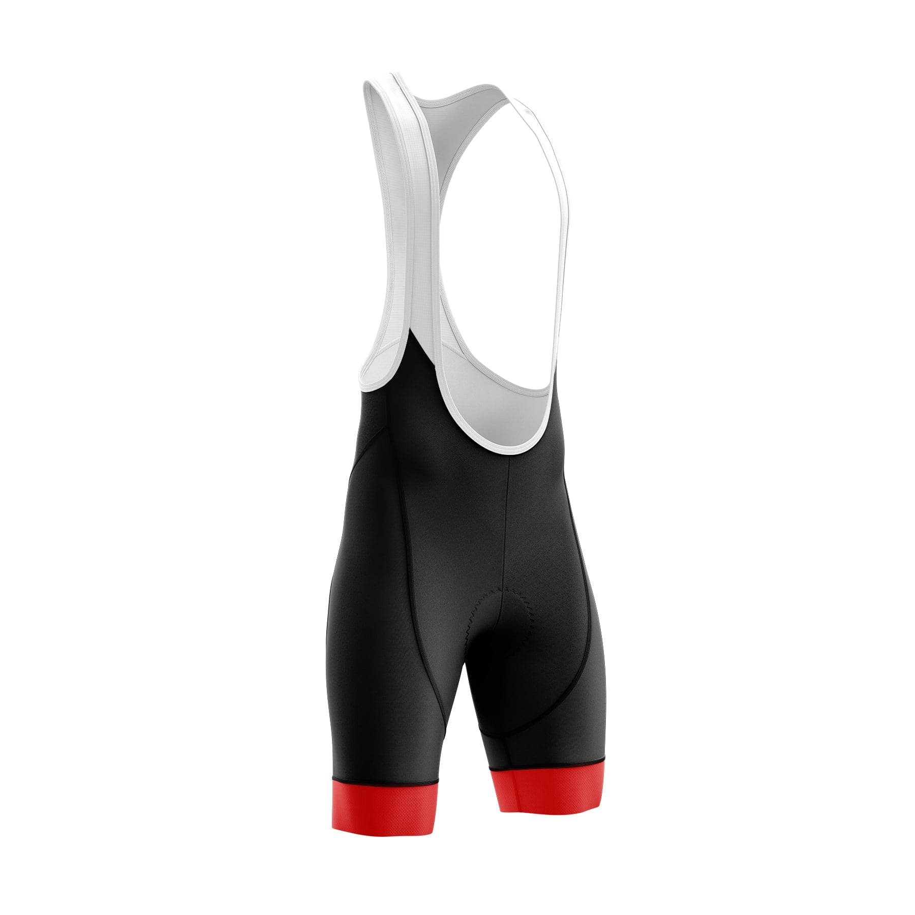 Black Cycling Bib Shorts with Red Detail Victory Peak Cycling