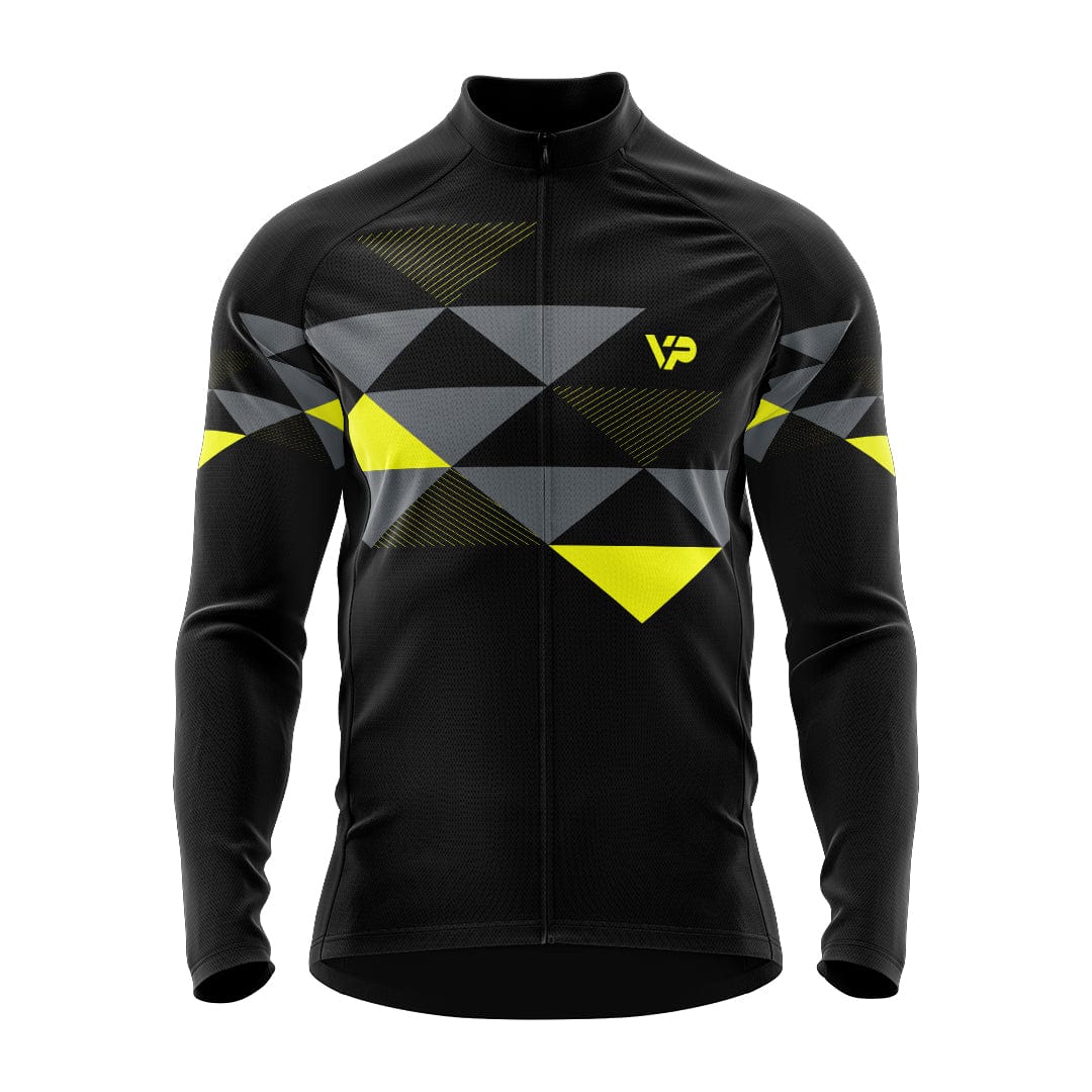 Black Long Sleeve Cycling Jersey VP1 Victory Peak Cycling