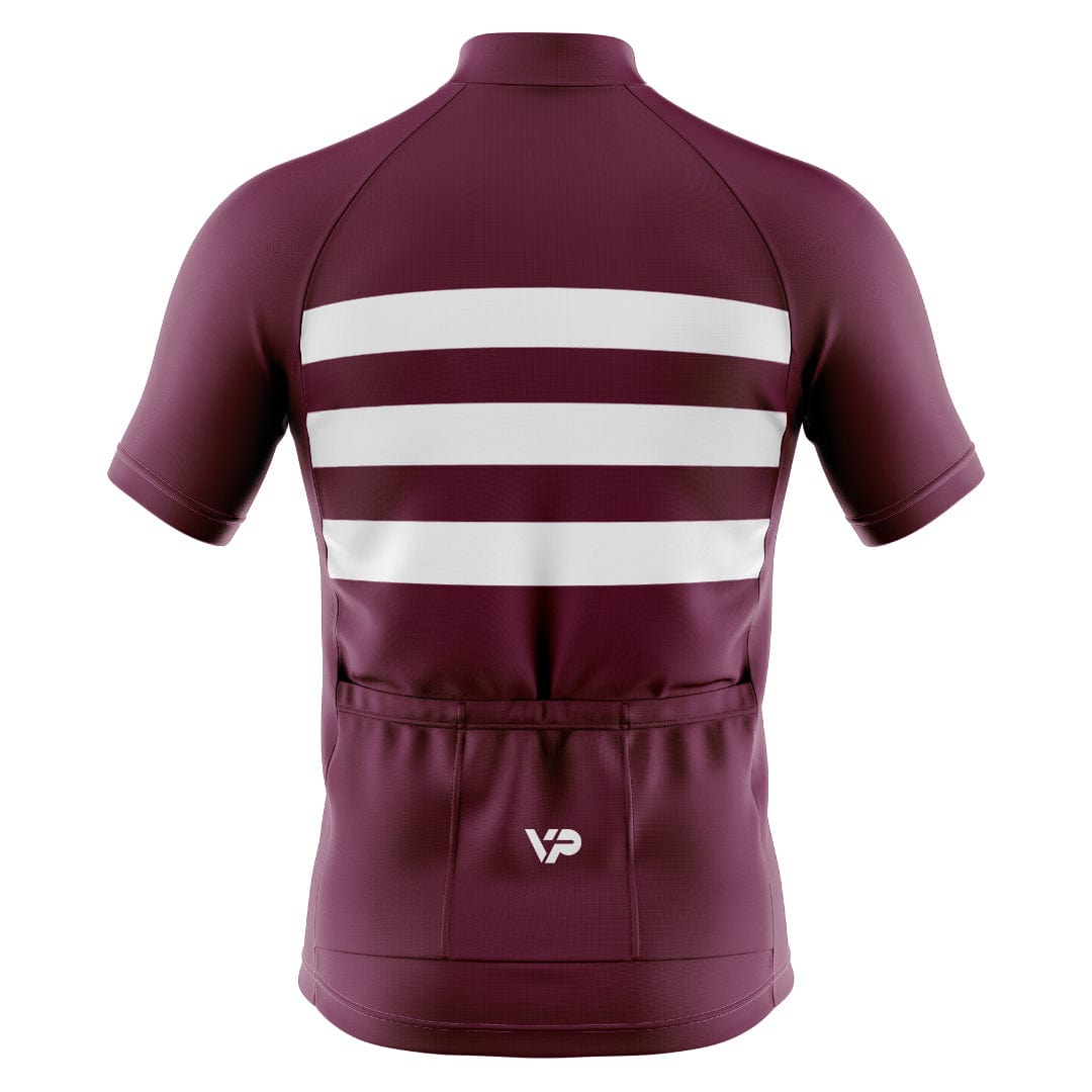 Victory Peak Best Mens Burgundy Lines Cycling Kit