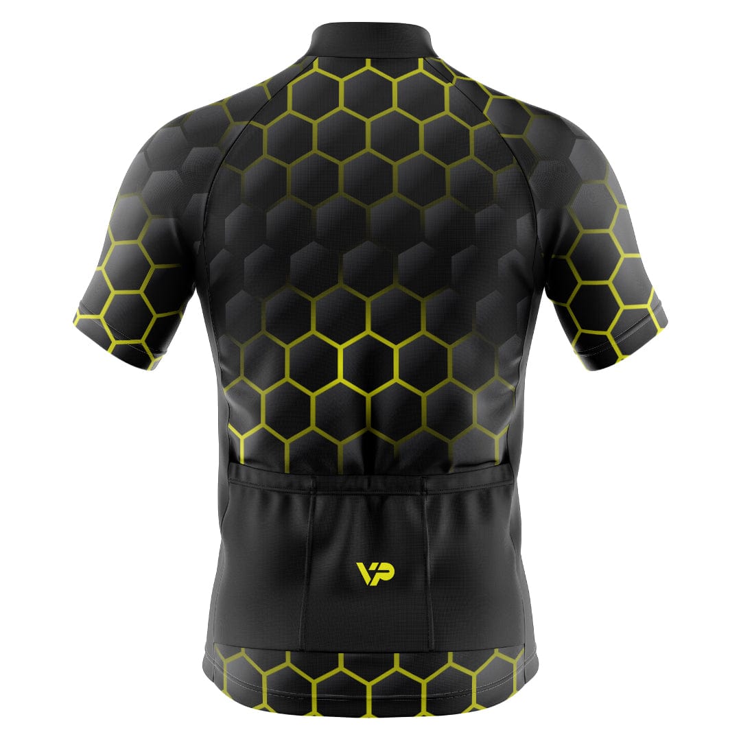 Victory Peak Best Mens Hexagon Cycling Jersey - Yellow