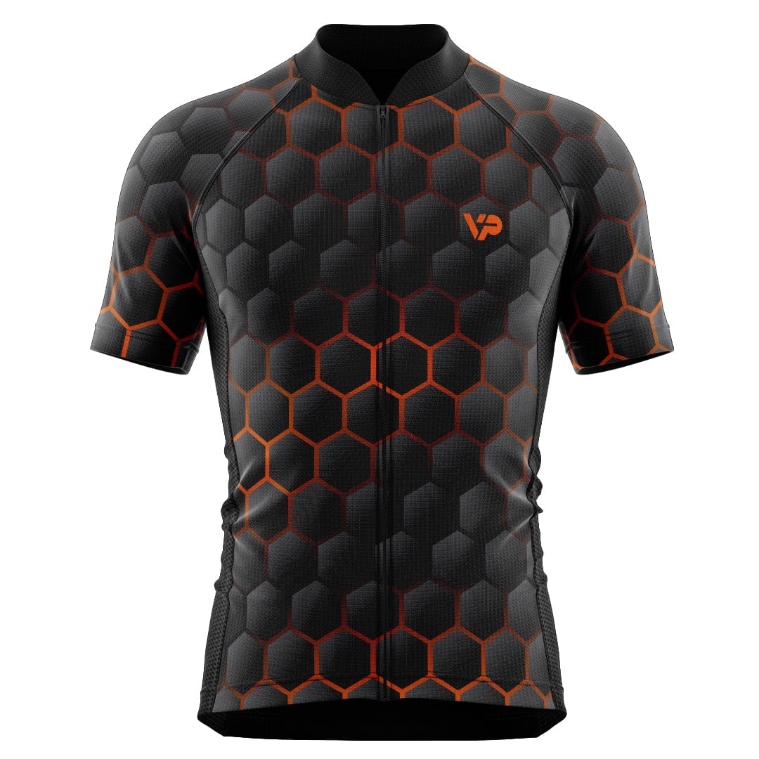 Victory Peak Best Mens Hexagon Cycling Kit - Orange
