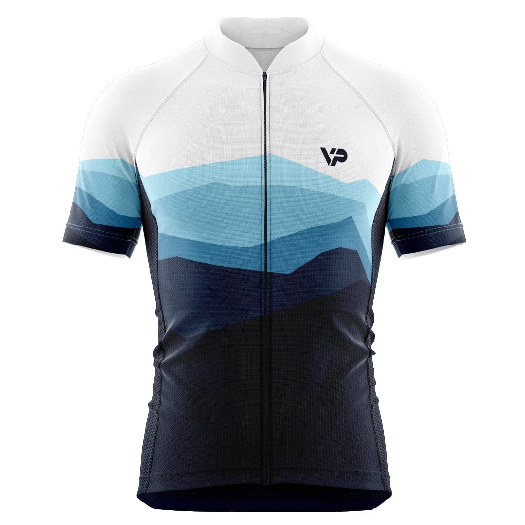 Mountains Cycling Jersey - Blue Victory Peak Cycling
