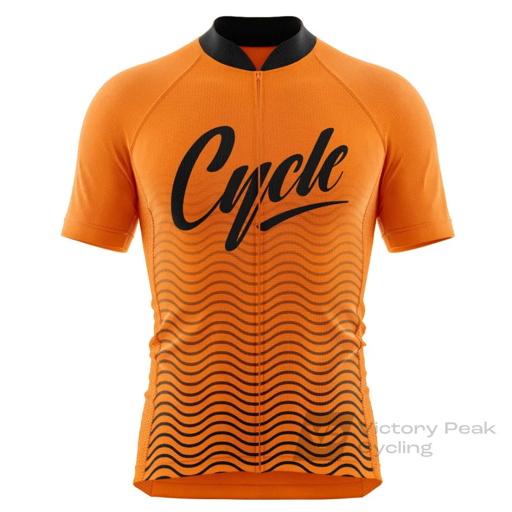 Victory Peak Best Mens Orange Cycling Jersey VP12