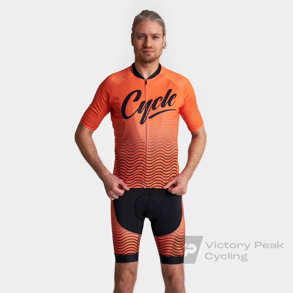 Victory Peak Best Mens Orange Cycling Kit VP12