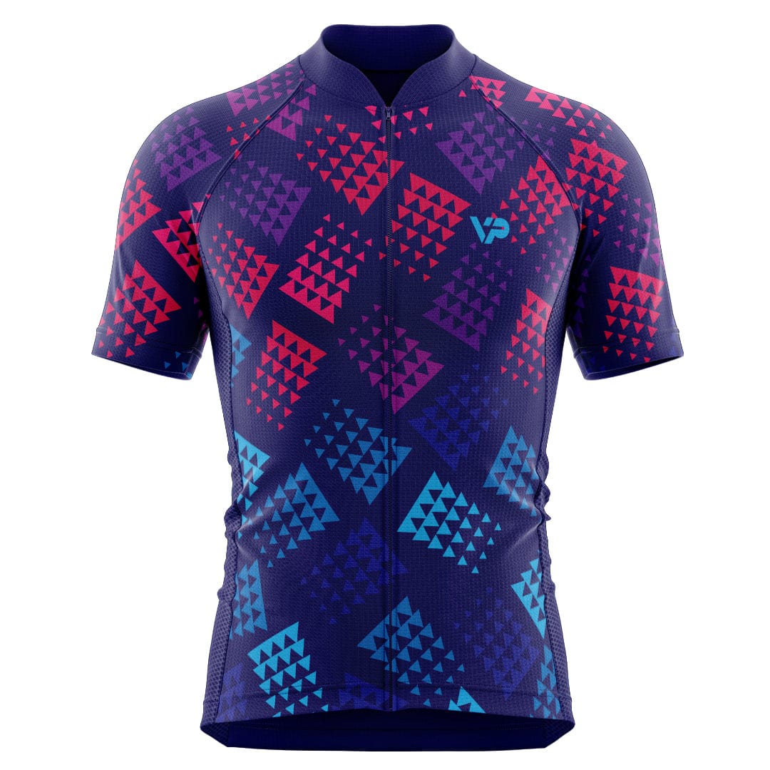 Victory Peak Best Mens Purple Blue Pattern Cycling Kit