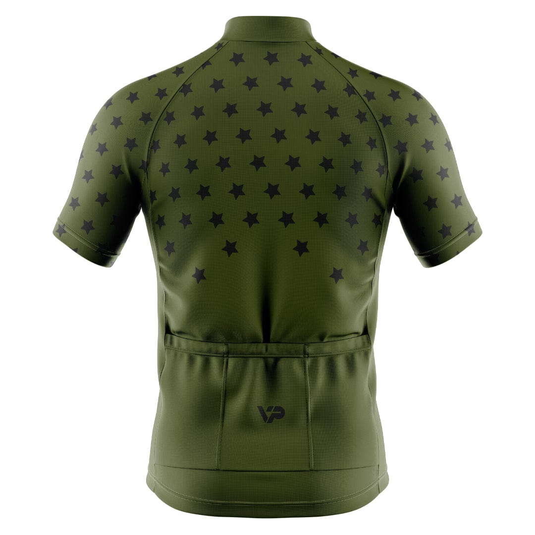 Victory Peak Best Mens Stars Cycling Jersey VP16 - Khaki