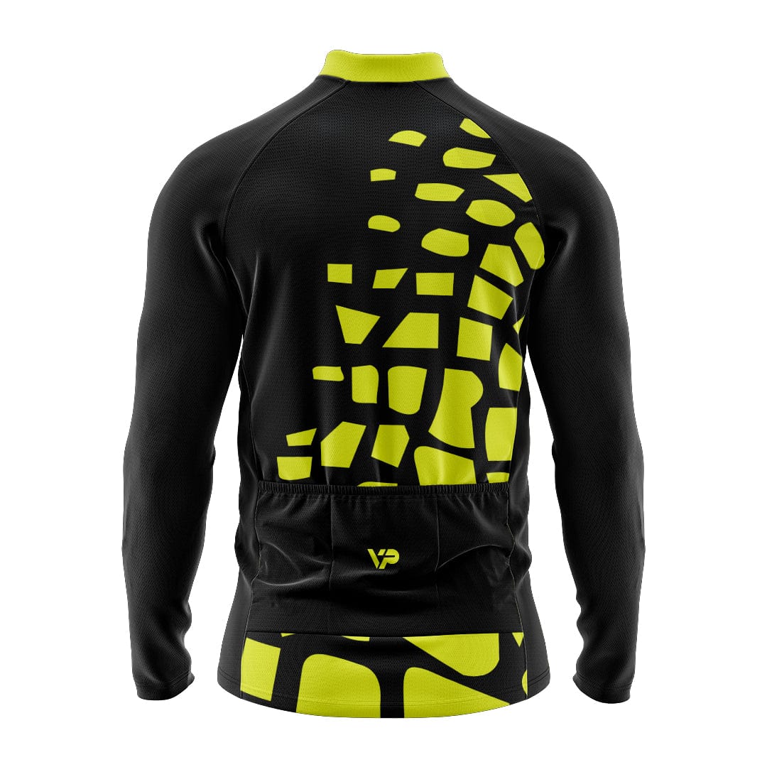 Victory Peak Best Mens Unique Long Sleeve Cycling Jersey VP14 - Yellow