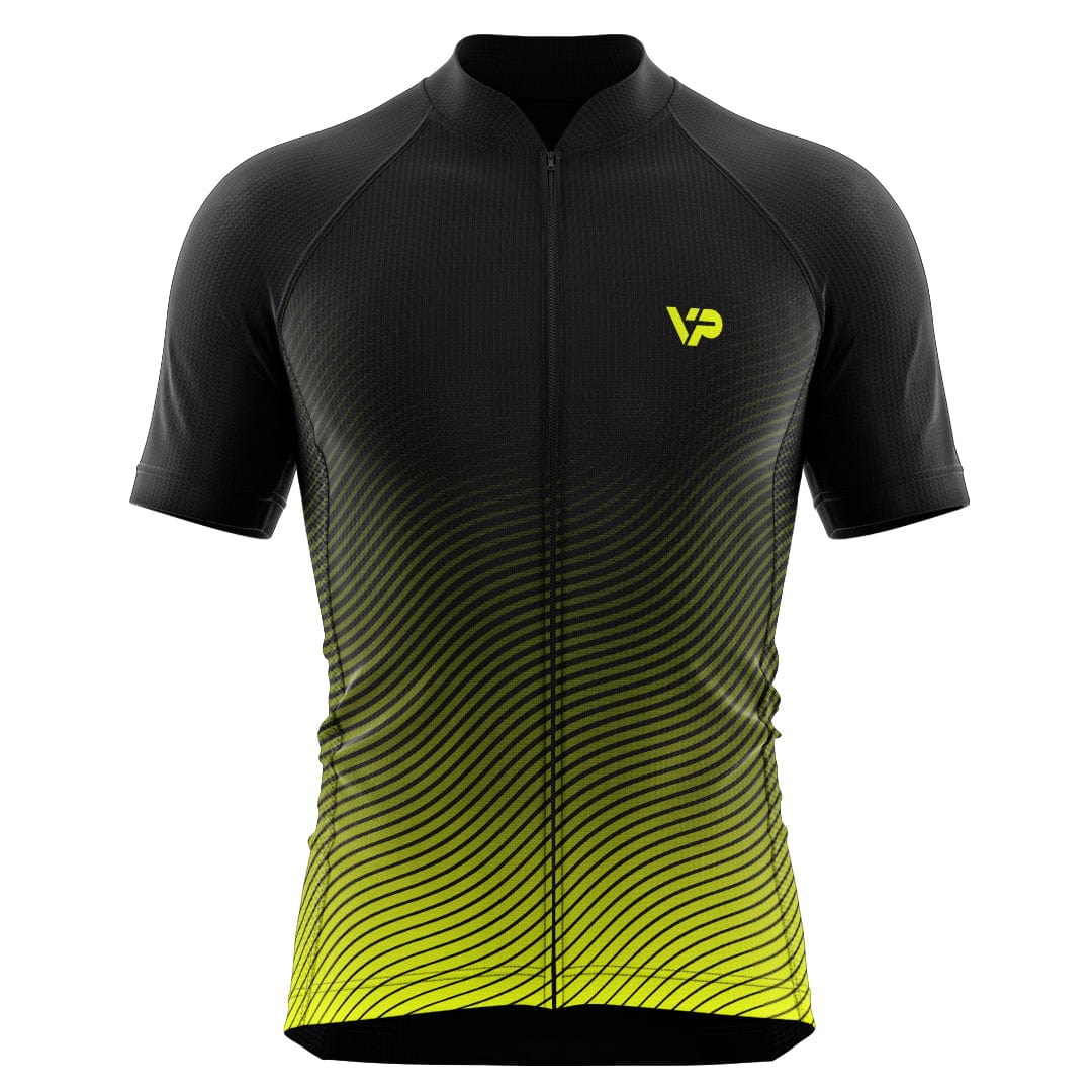 Wave Cycling Jersey - Yellow Victory Peak Cycling