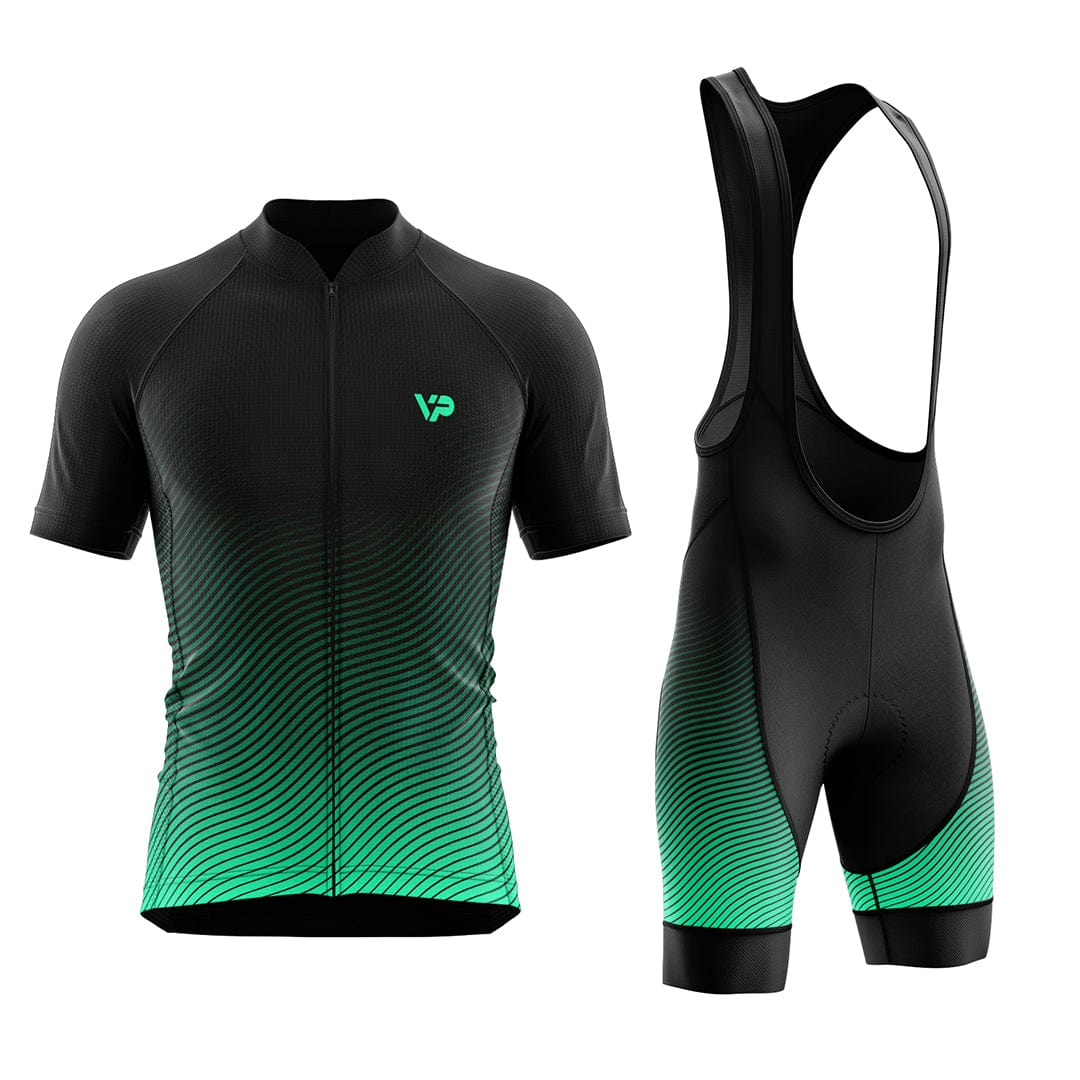 Victory Peak Best Mens Wave Cycling Kit - Turquoise
