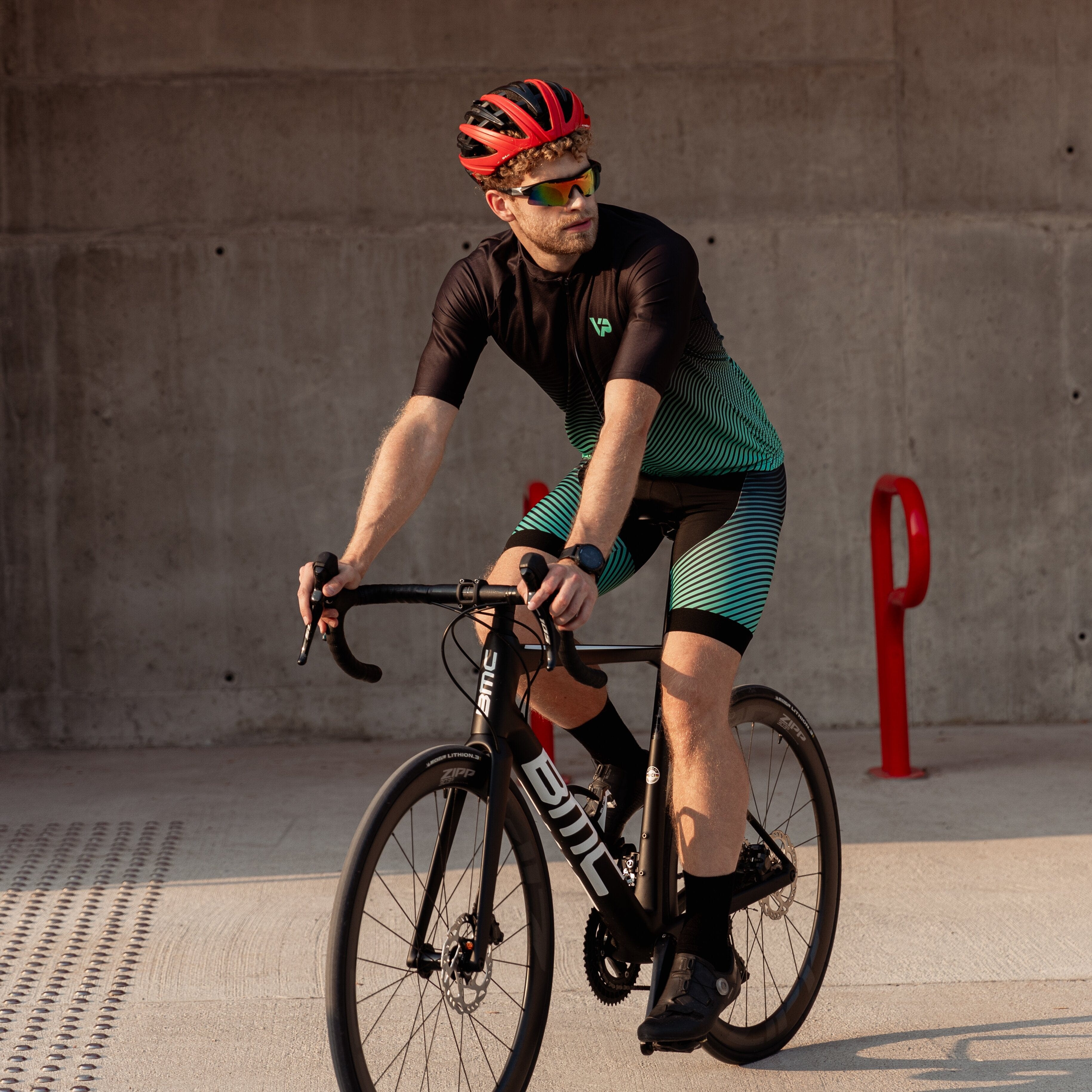 Victory Peak Best Mens Wave Cycling Kit - Turquoise