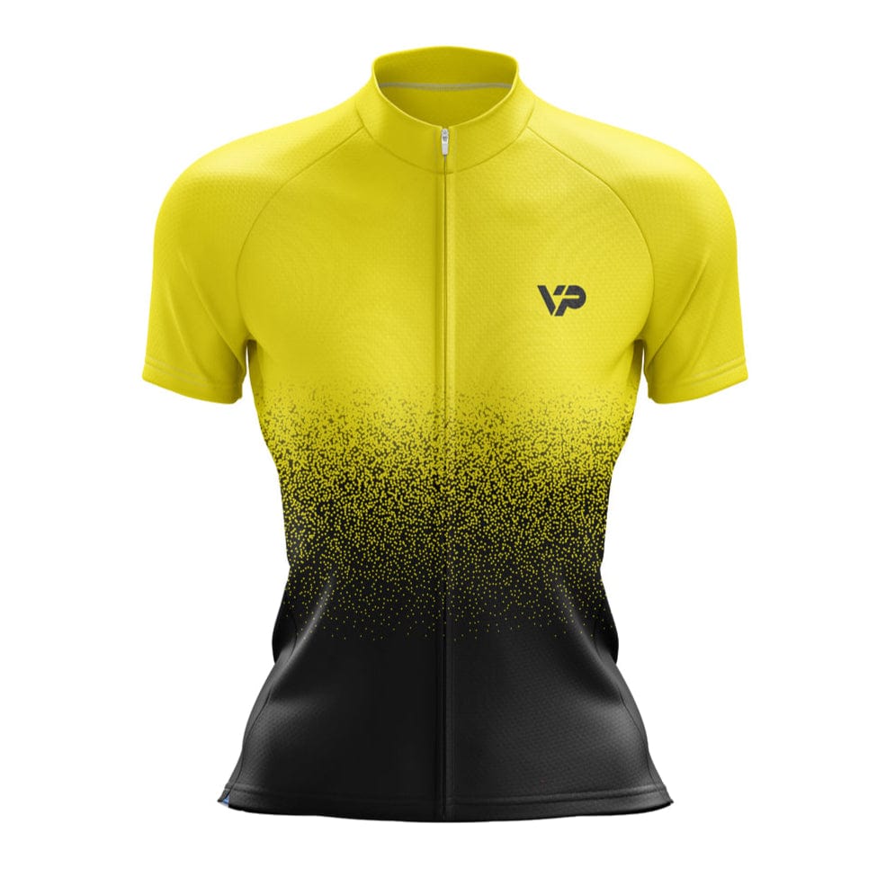 Victory Peak Best Mens Women's Yellow Gradient Cycling Jersey