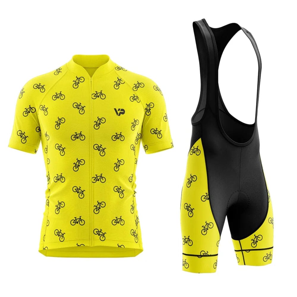 Victory Peak Best Mens Yellow Cycling Kit VP8