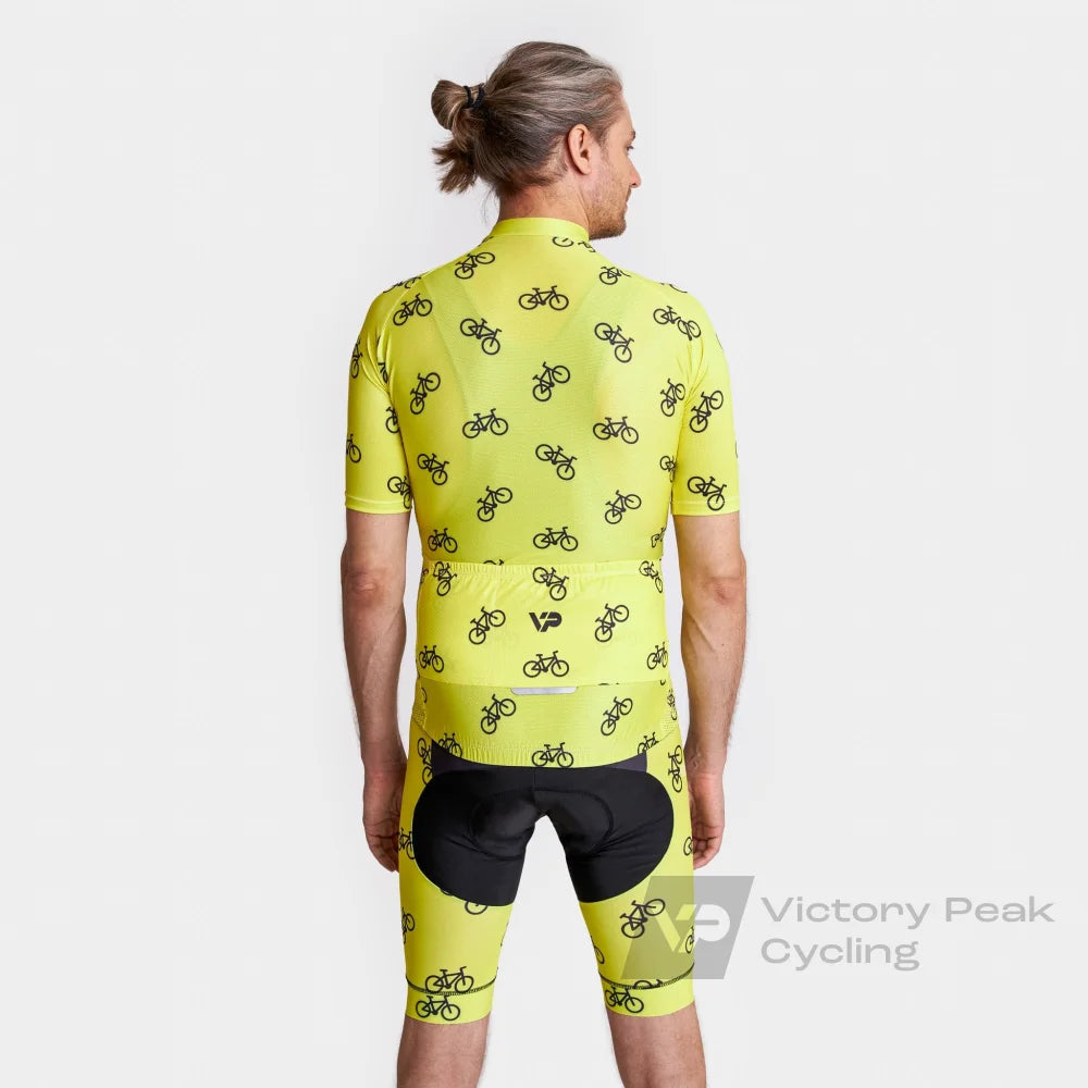 Victory Peak Best Mens Yellow Cycling Kit VP8